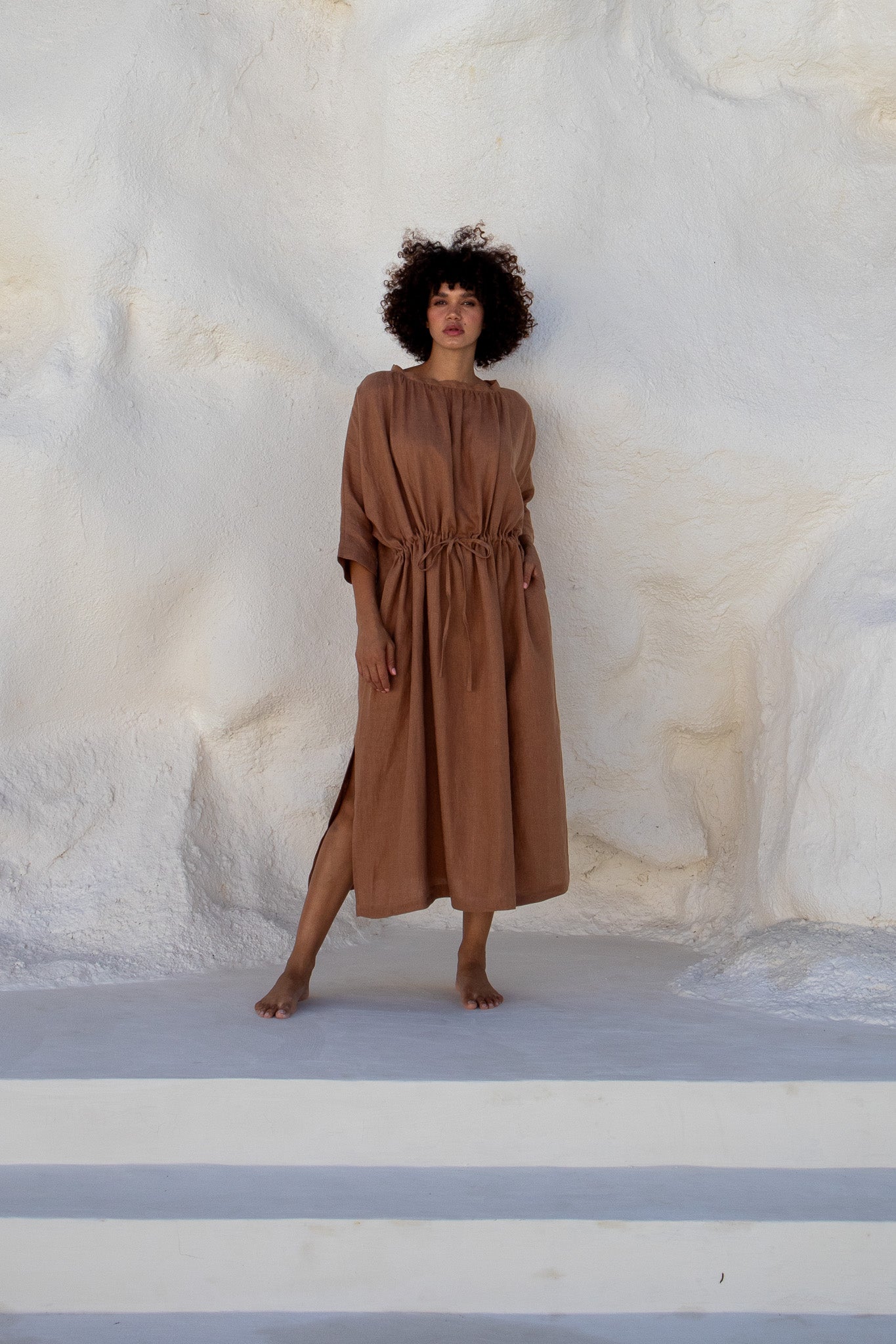 Moments Dress-Tobacco