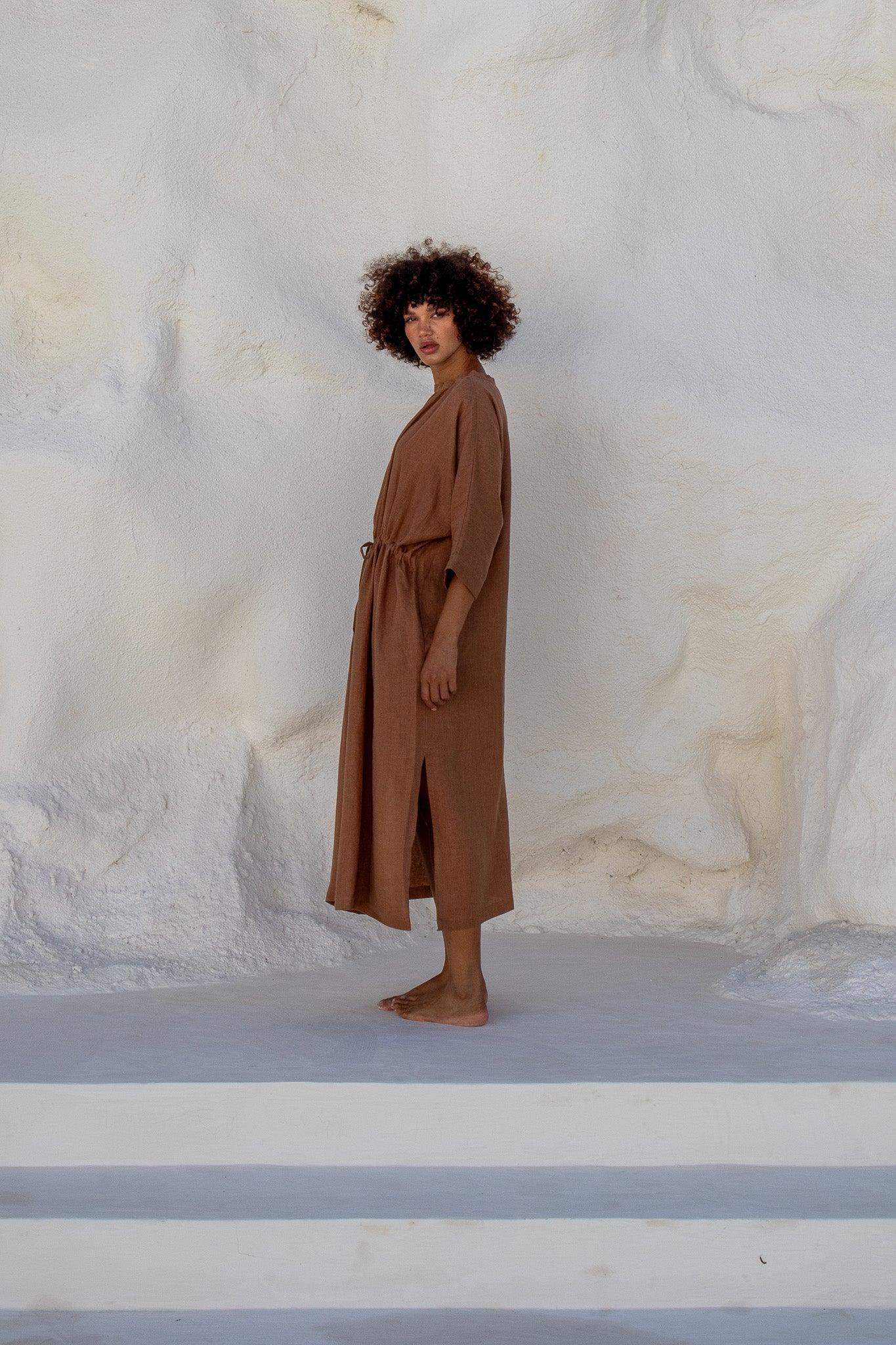 Moments Dress-Tobacco