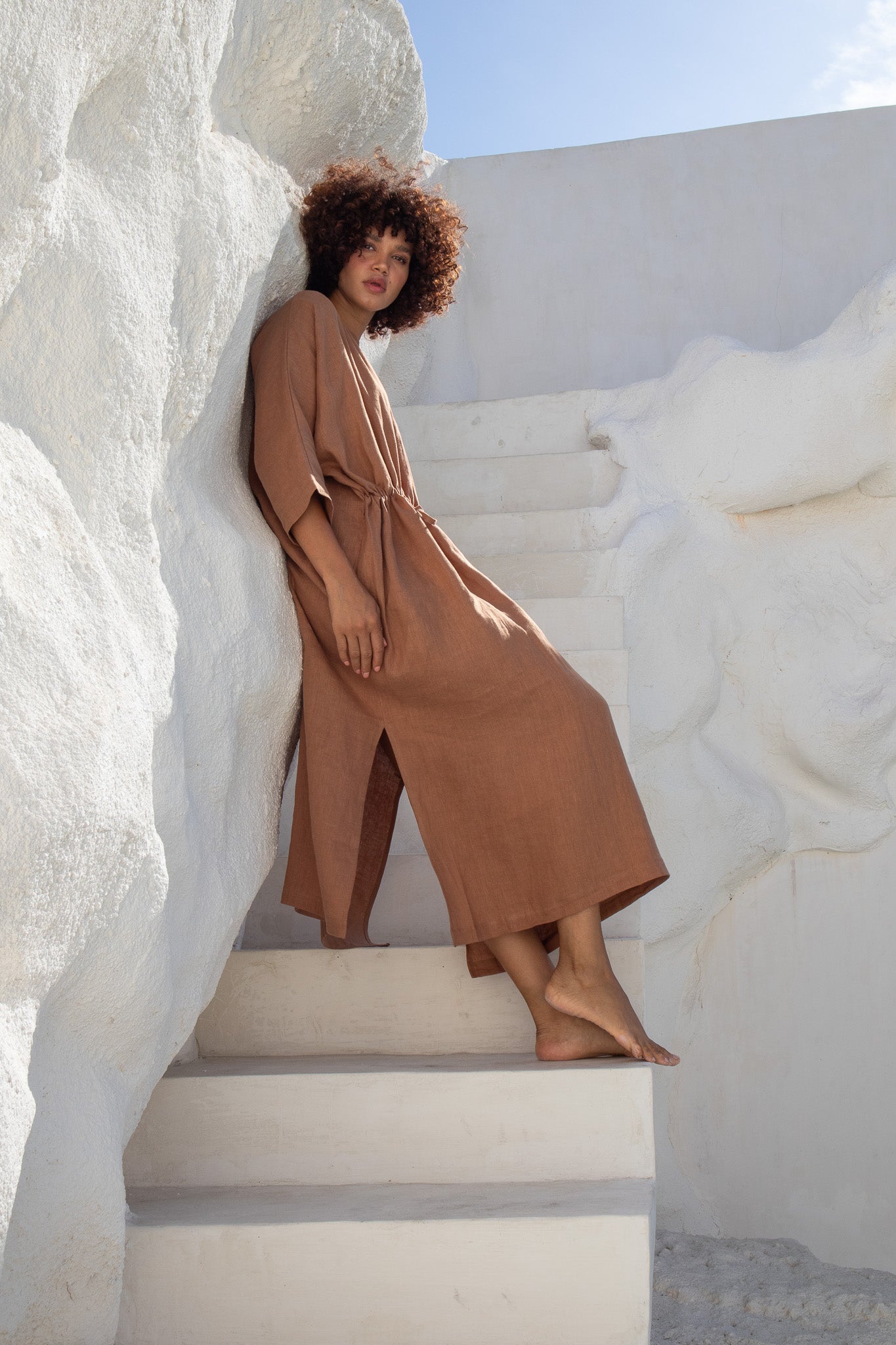 Moments Dress-Tobacco