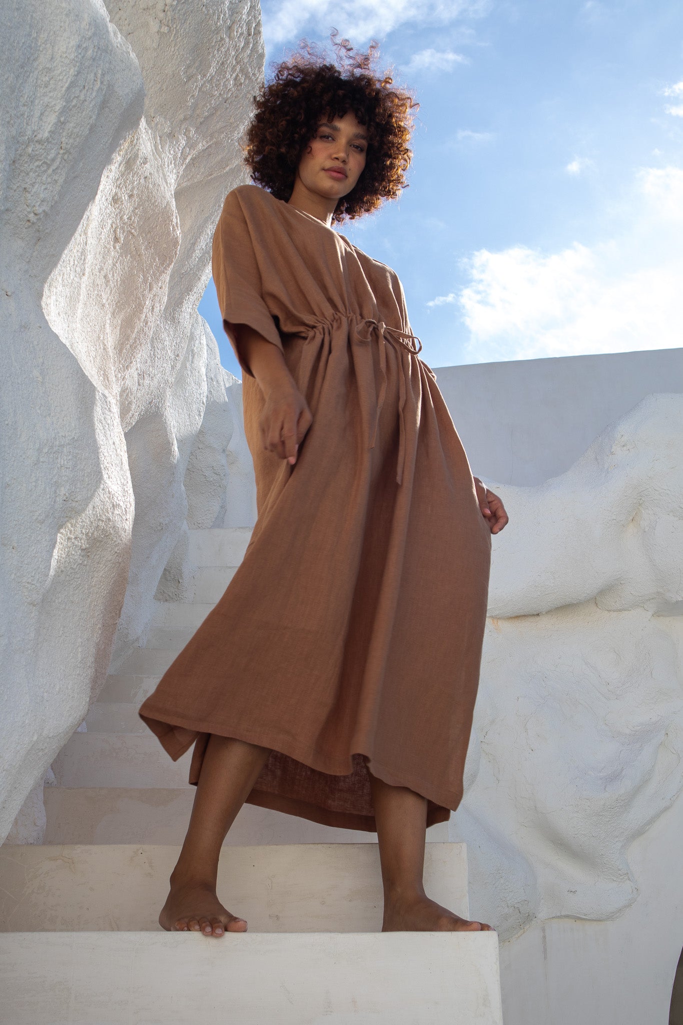 Moments Dress-Tobacco