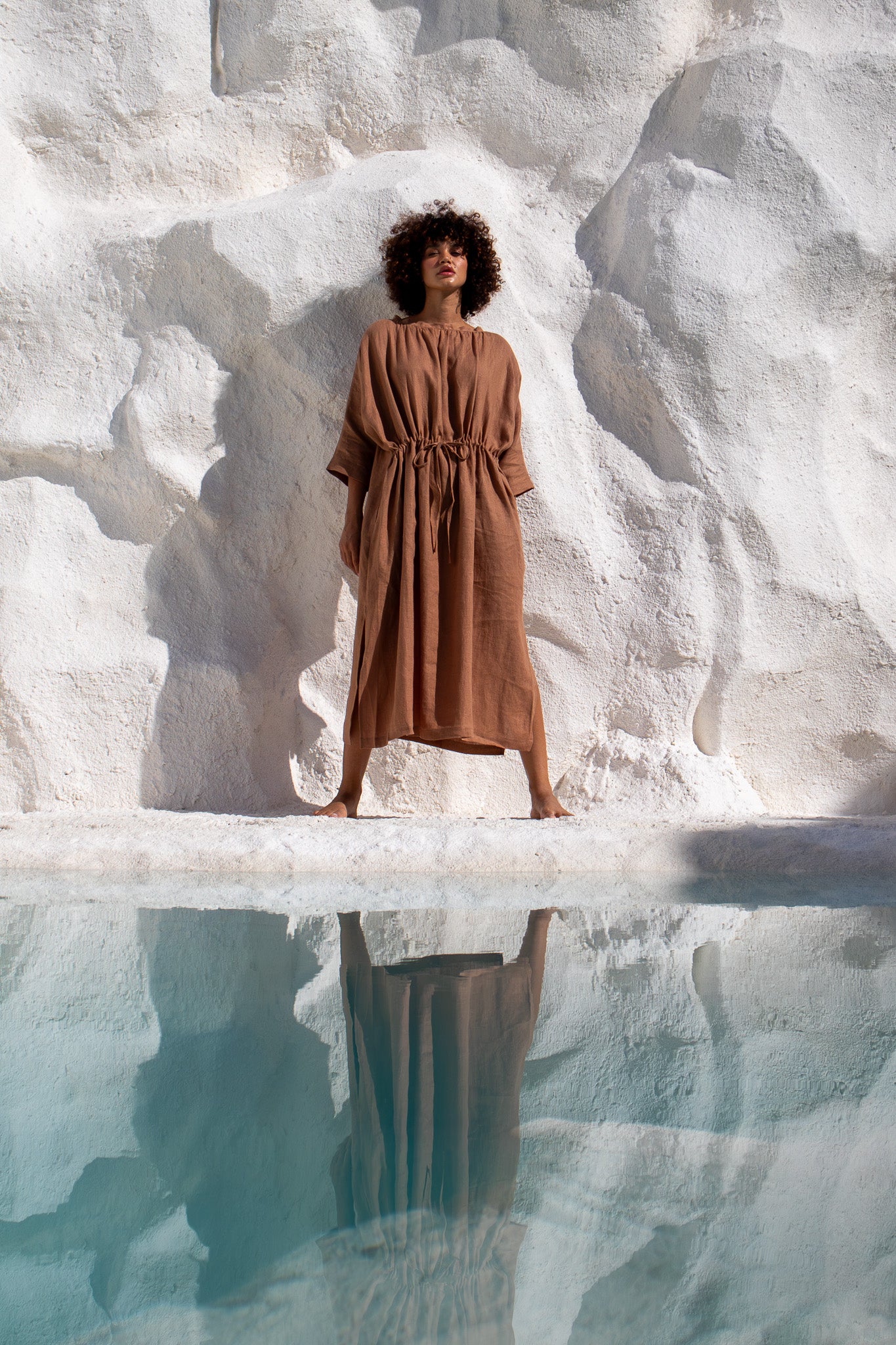 Moments Dress-Tobacco