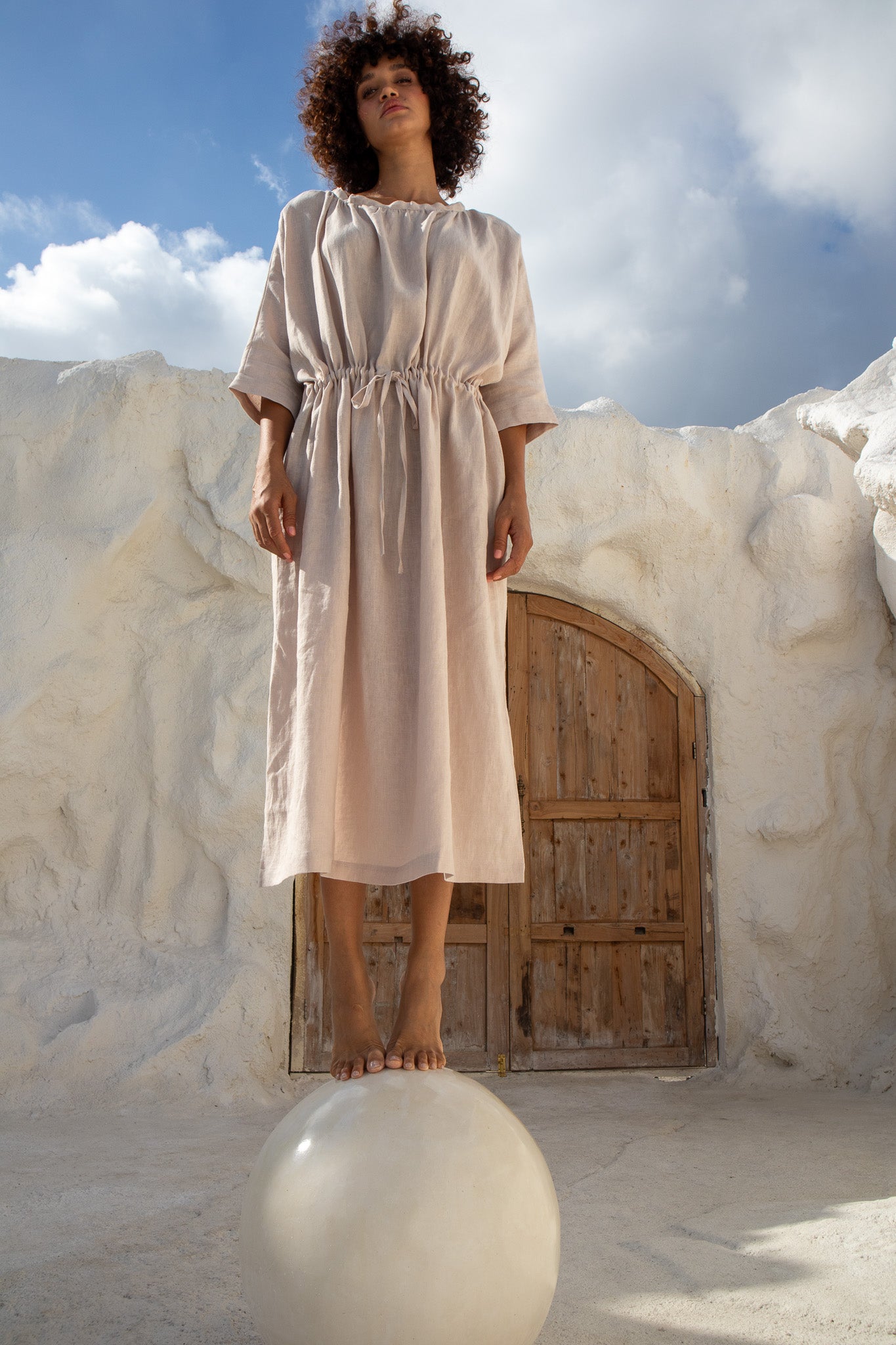 Moments Dress-Natural