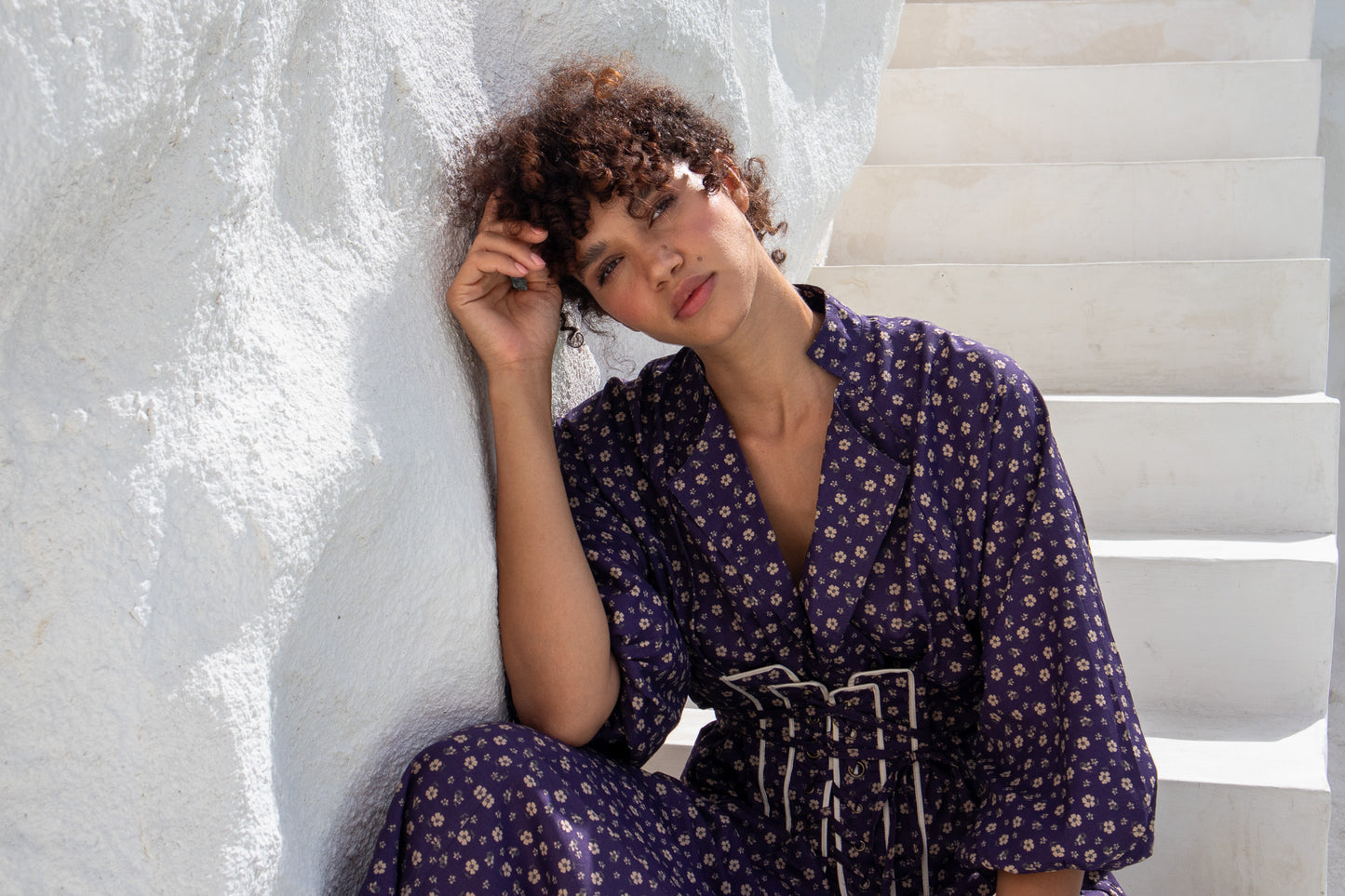 cotton flower dress, spring summer fashion, The boy and I