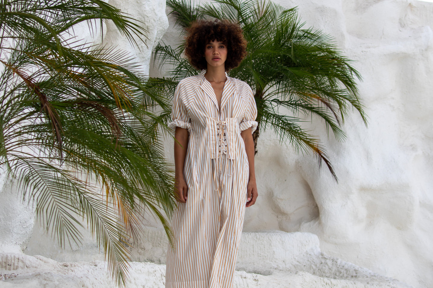 cotton dress, Yellow stripe, Summer fashion, spring fashion, The boy and I