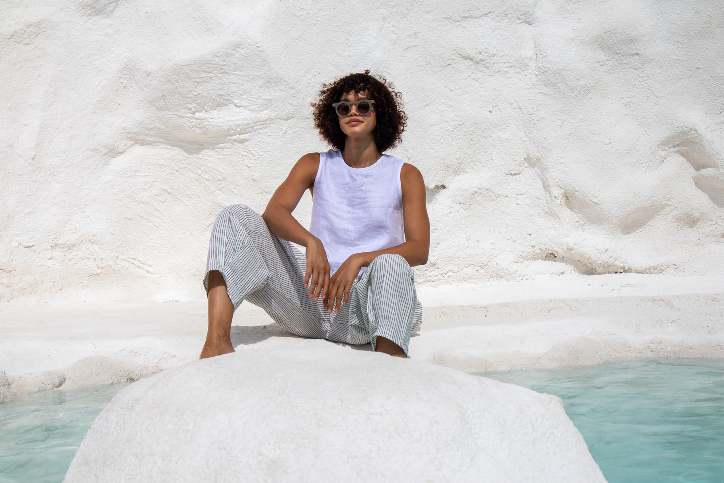 Salt Pant - Washed Stripe