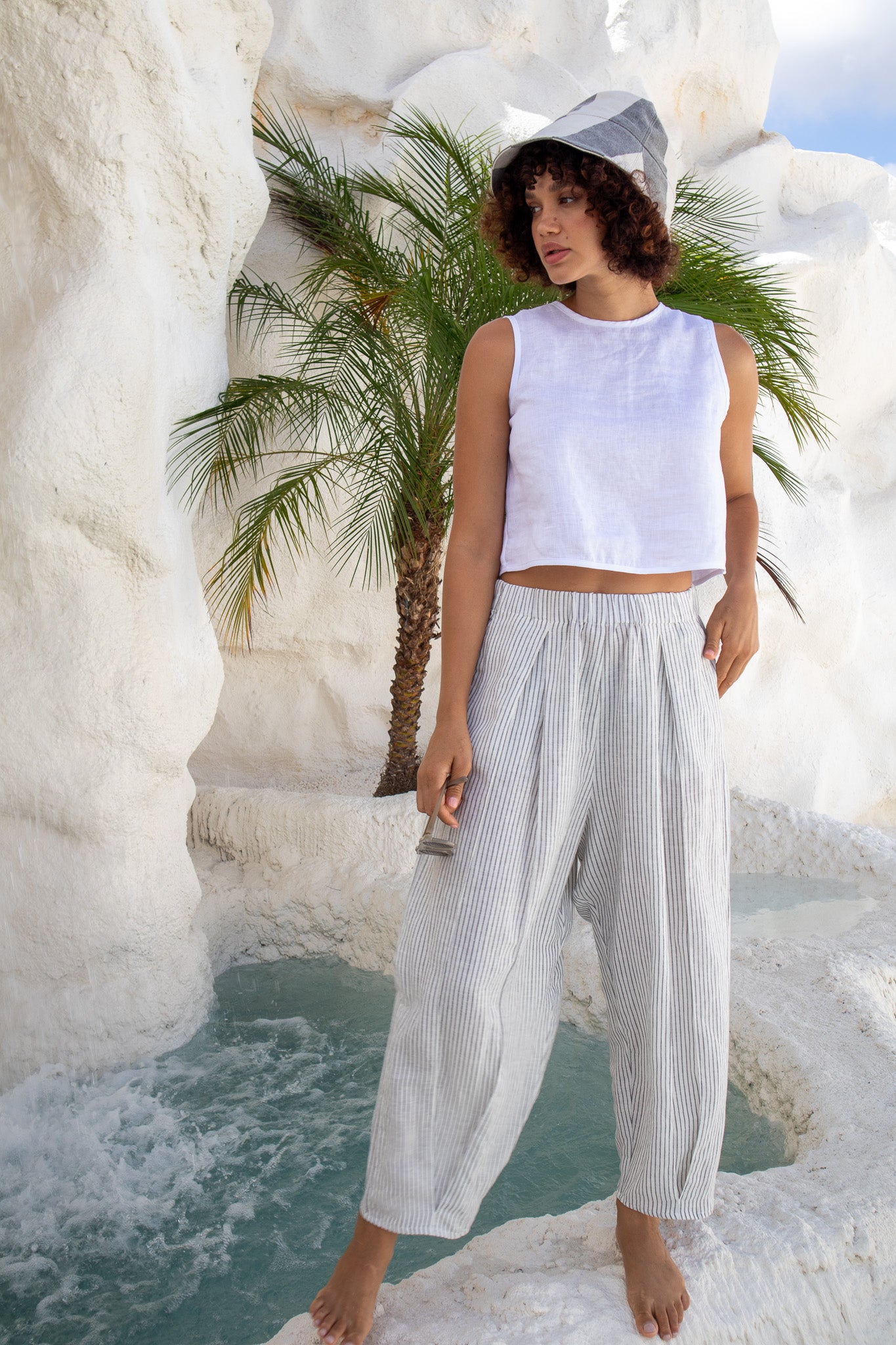 Salt Pant - Washed Stripe