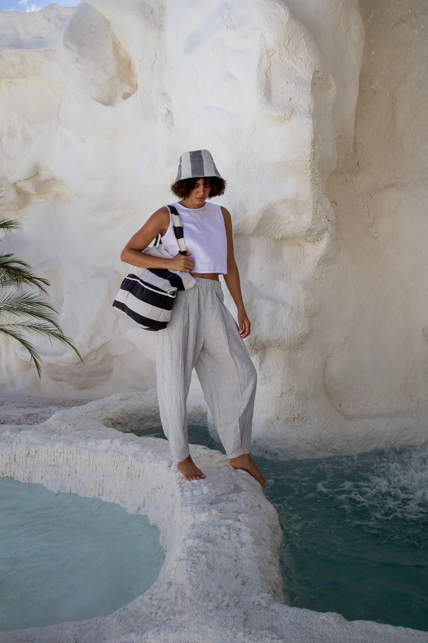 Salt Pant - Washed Stripe