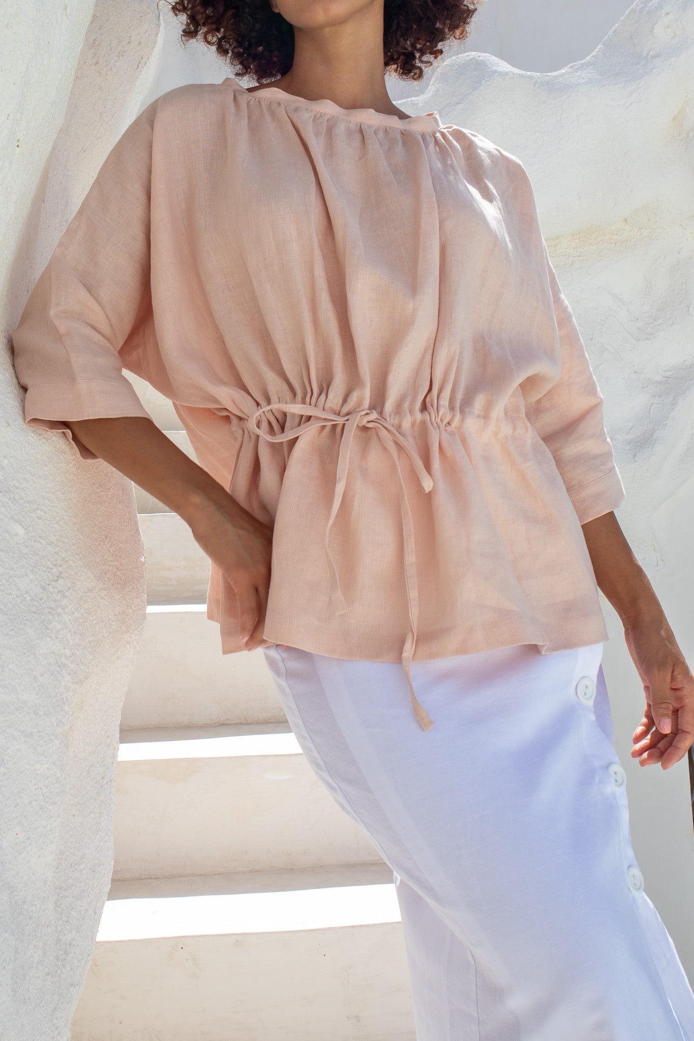 Moments Blouse-Peach