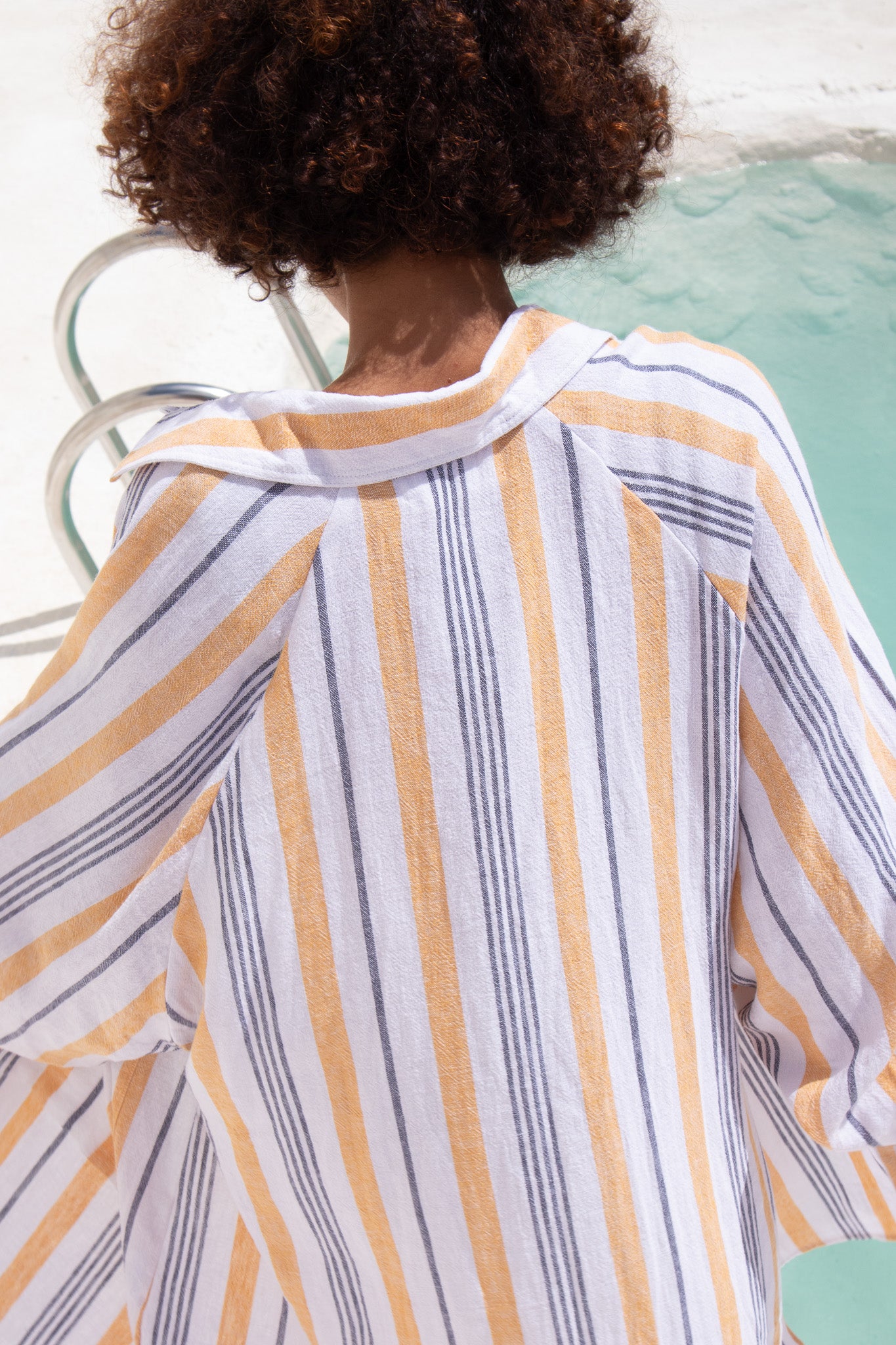 Oceanic Shirt Dress - Monaco stripe