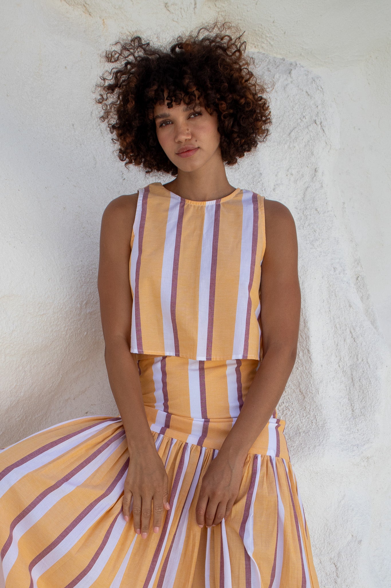 Box Crop Top - MANGO STRIPE