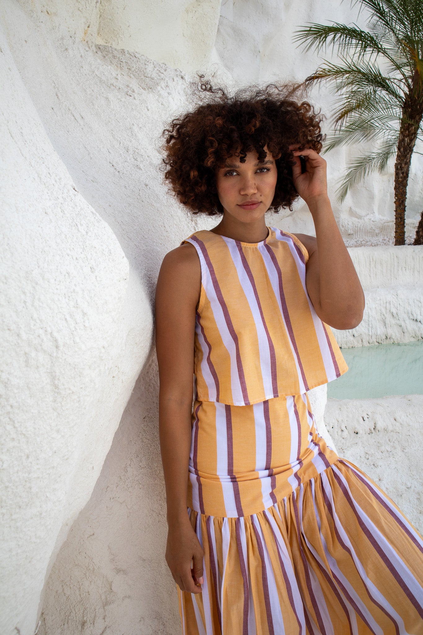 Box Crop Top - MANGO STRIPE