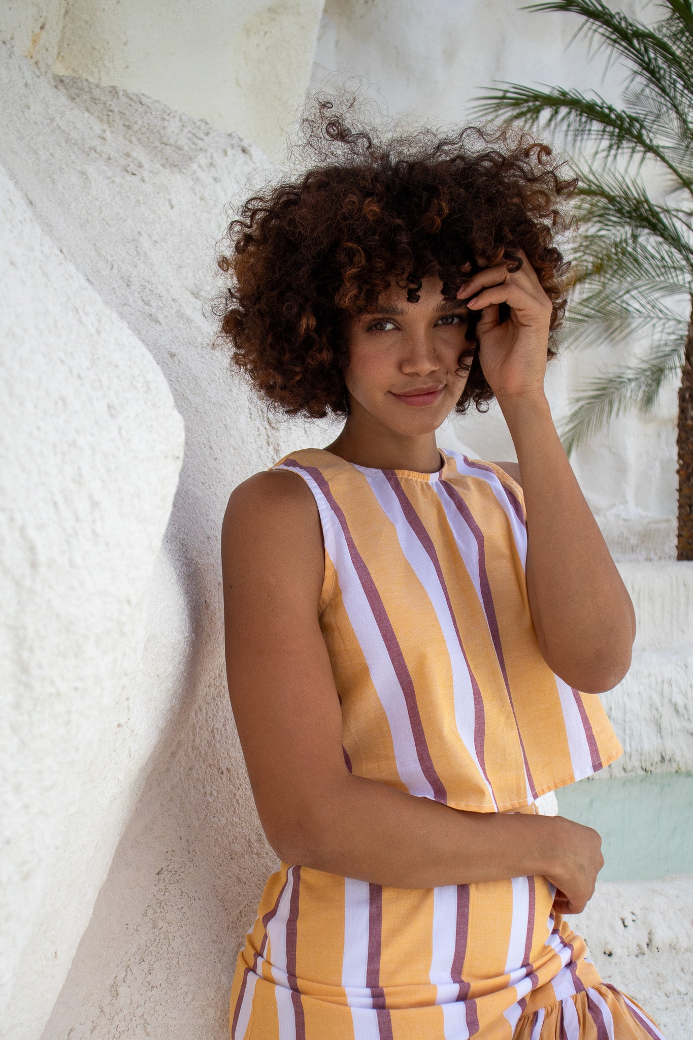 Box Crop Top - MANGO STRIPE