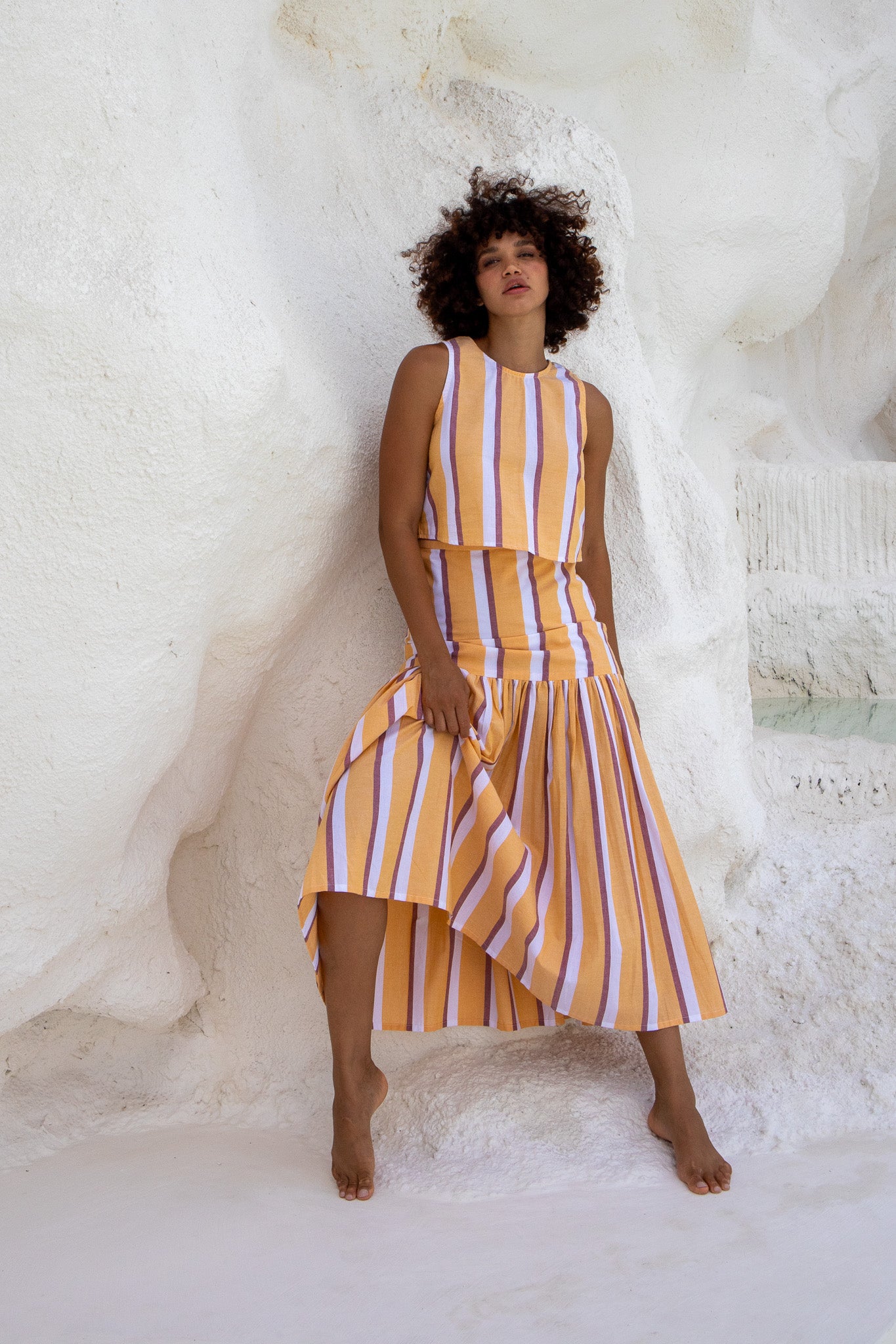 Box Crop Top - MANGO STRIPE