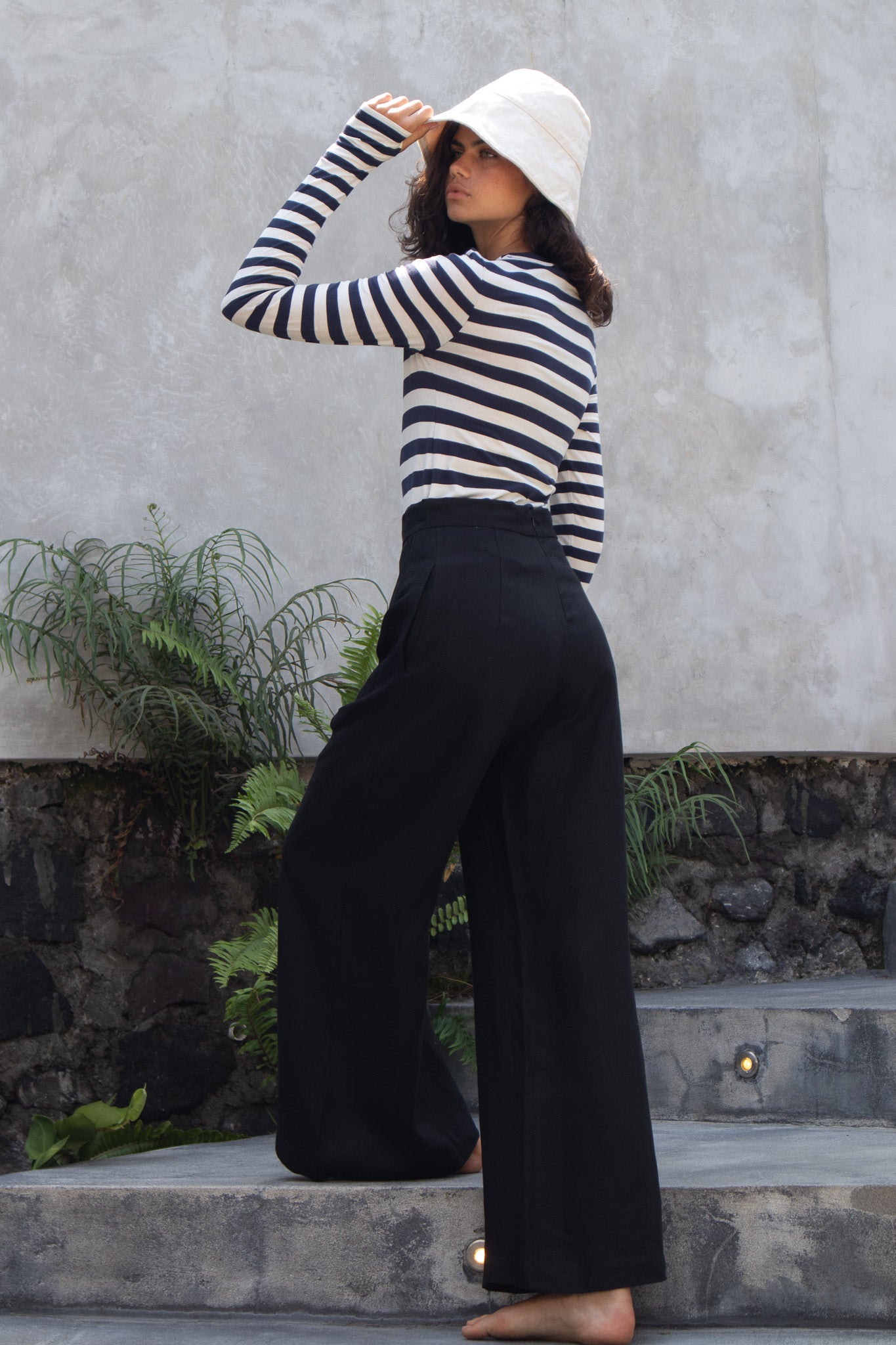 Nagoya Pant - Black Linen