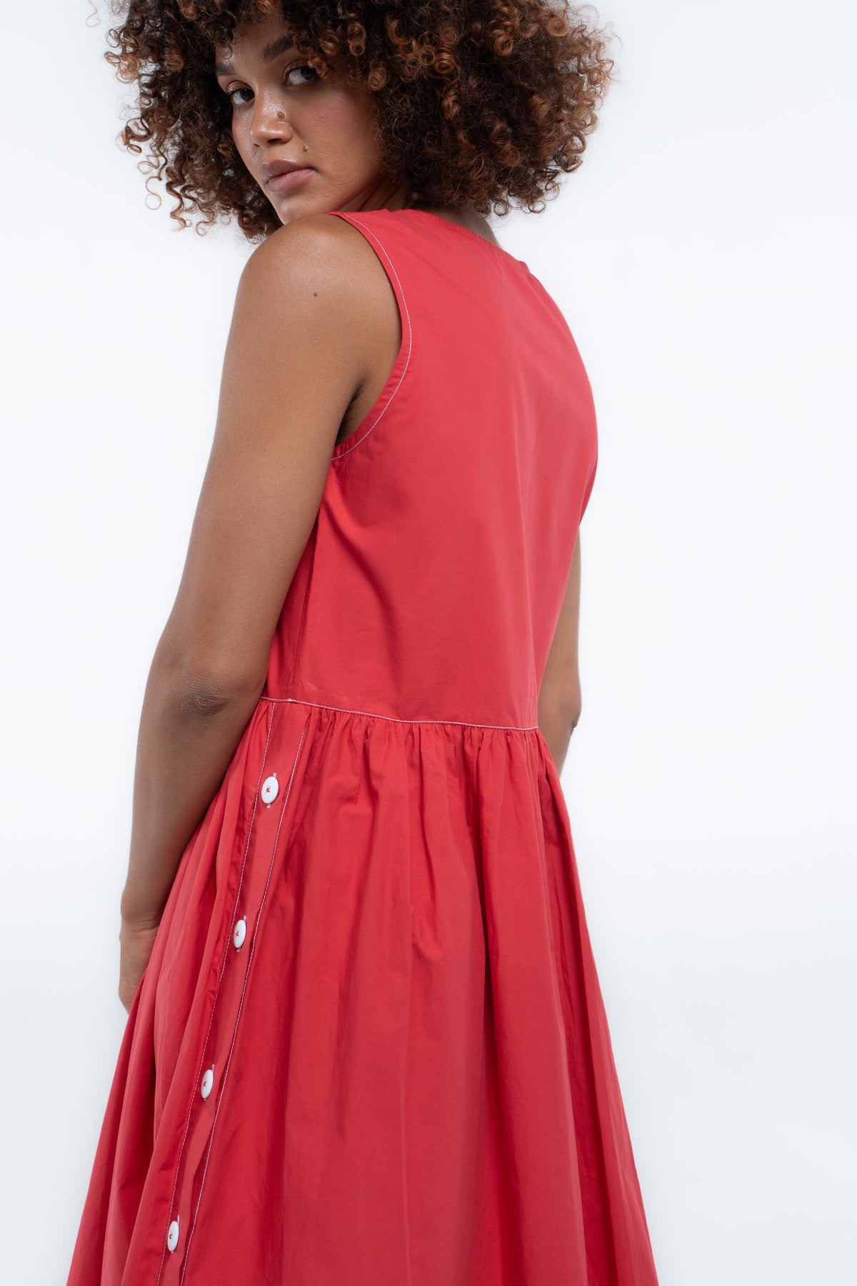 Wonka Sleeveless Dress- Beacon Red
