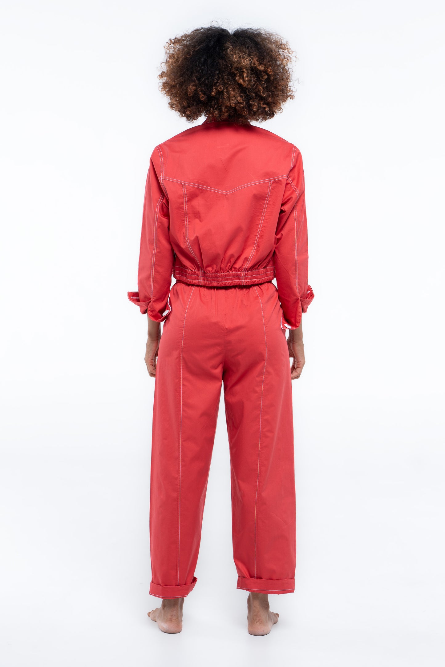 Blaze Button Pant - Beacon Red 🔴