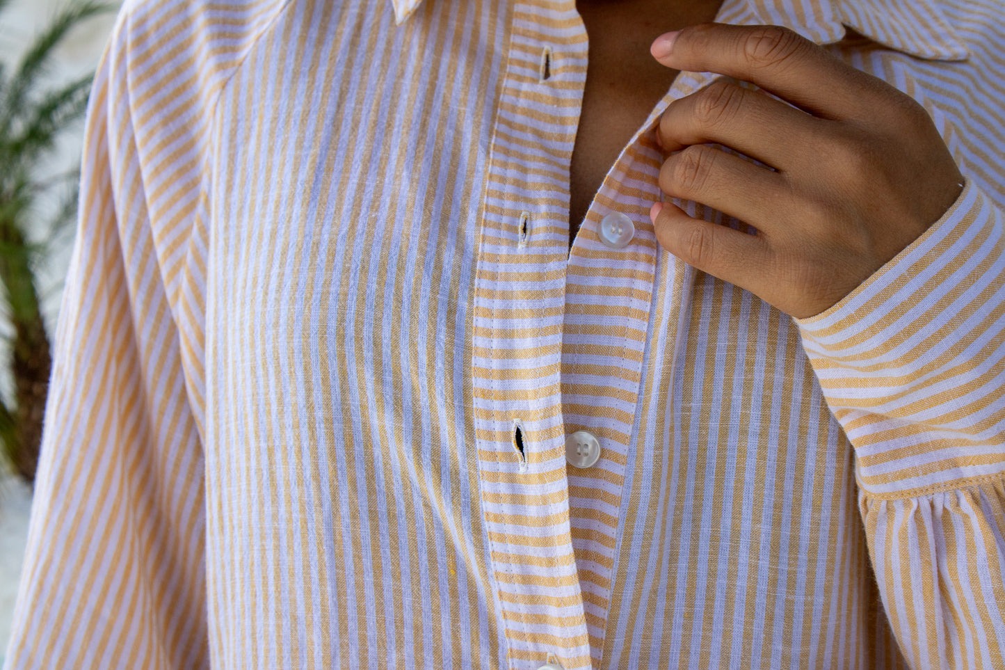 Oceanic Shirt Dress - Mango Stripe