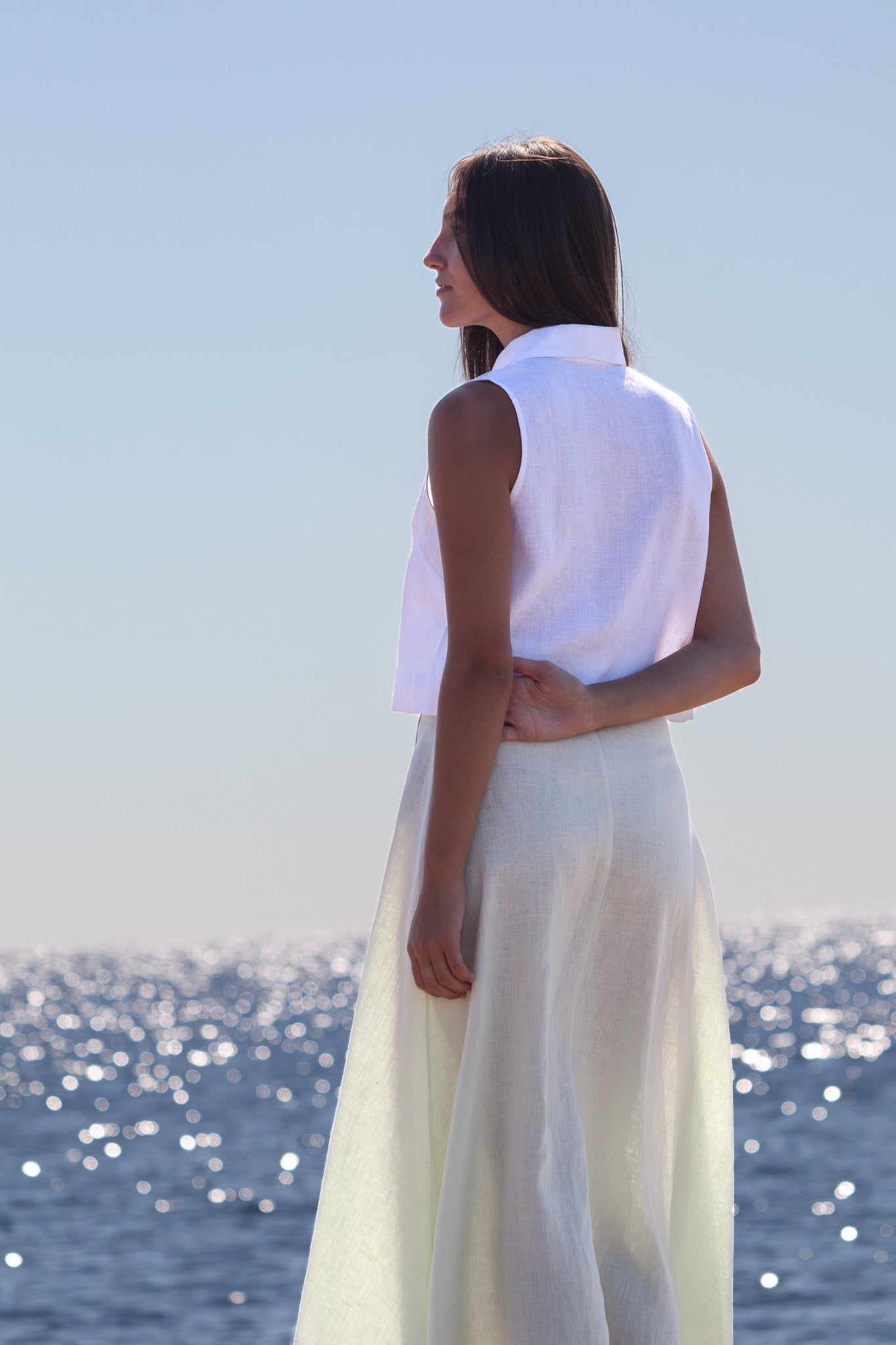 The Pepe Top - White Linen