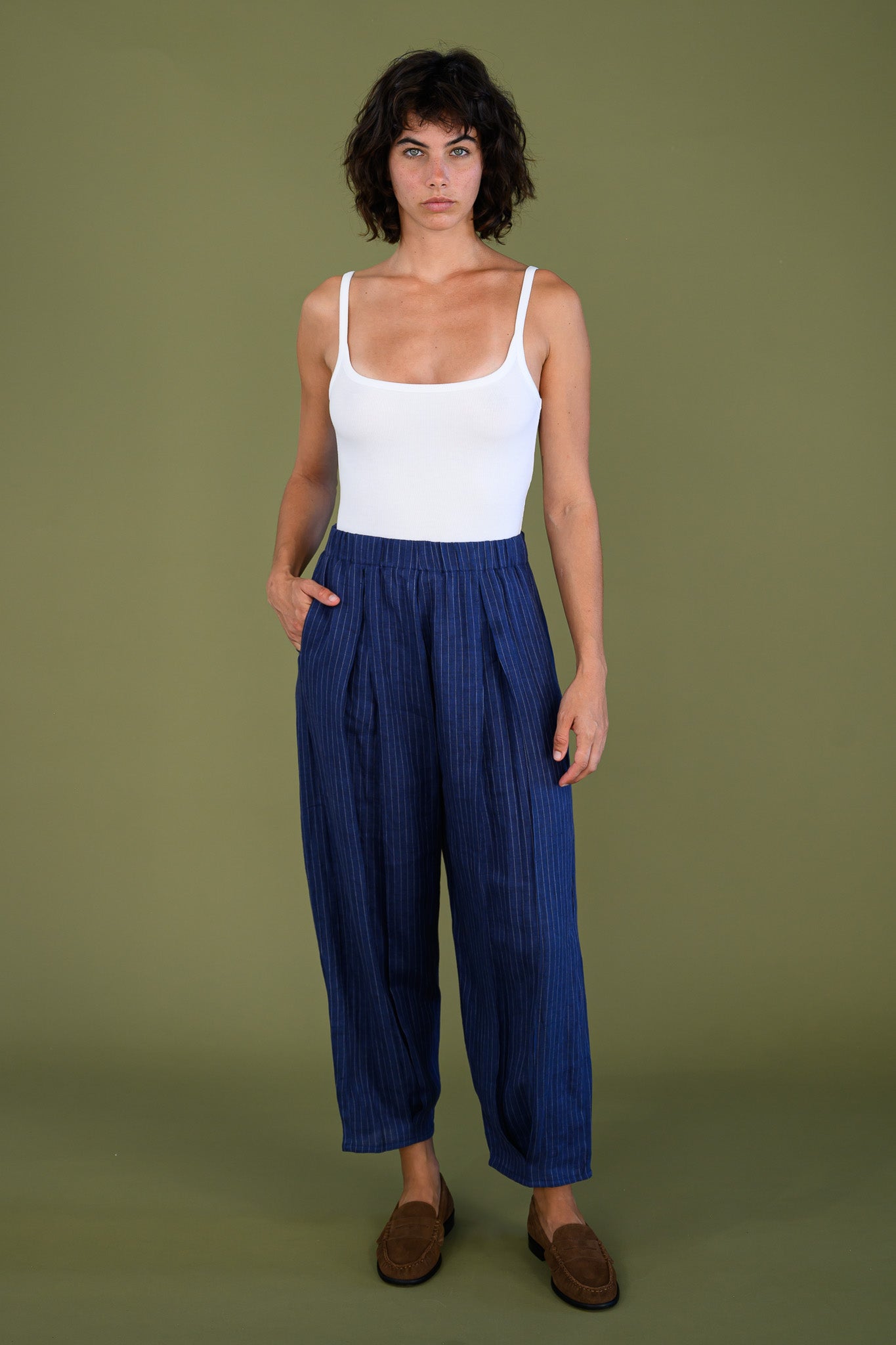 Salt Pant - Navy Pinstripe