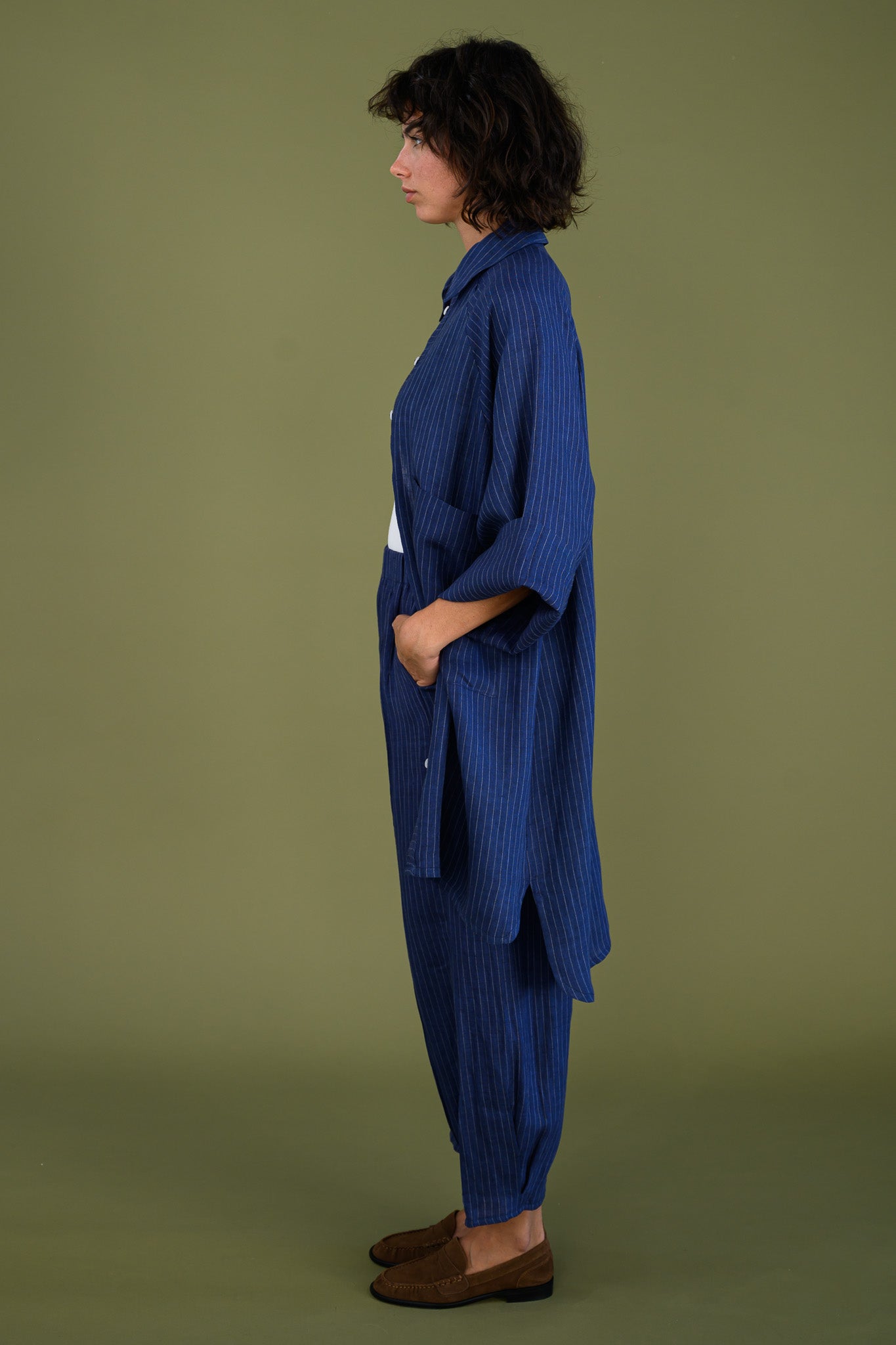 Salt Pant - Navy Pinstripe