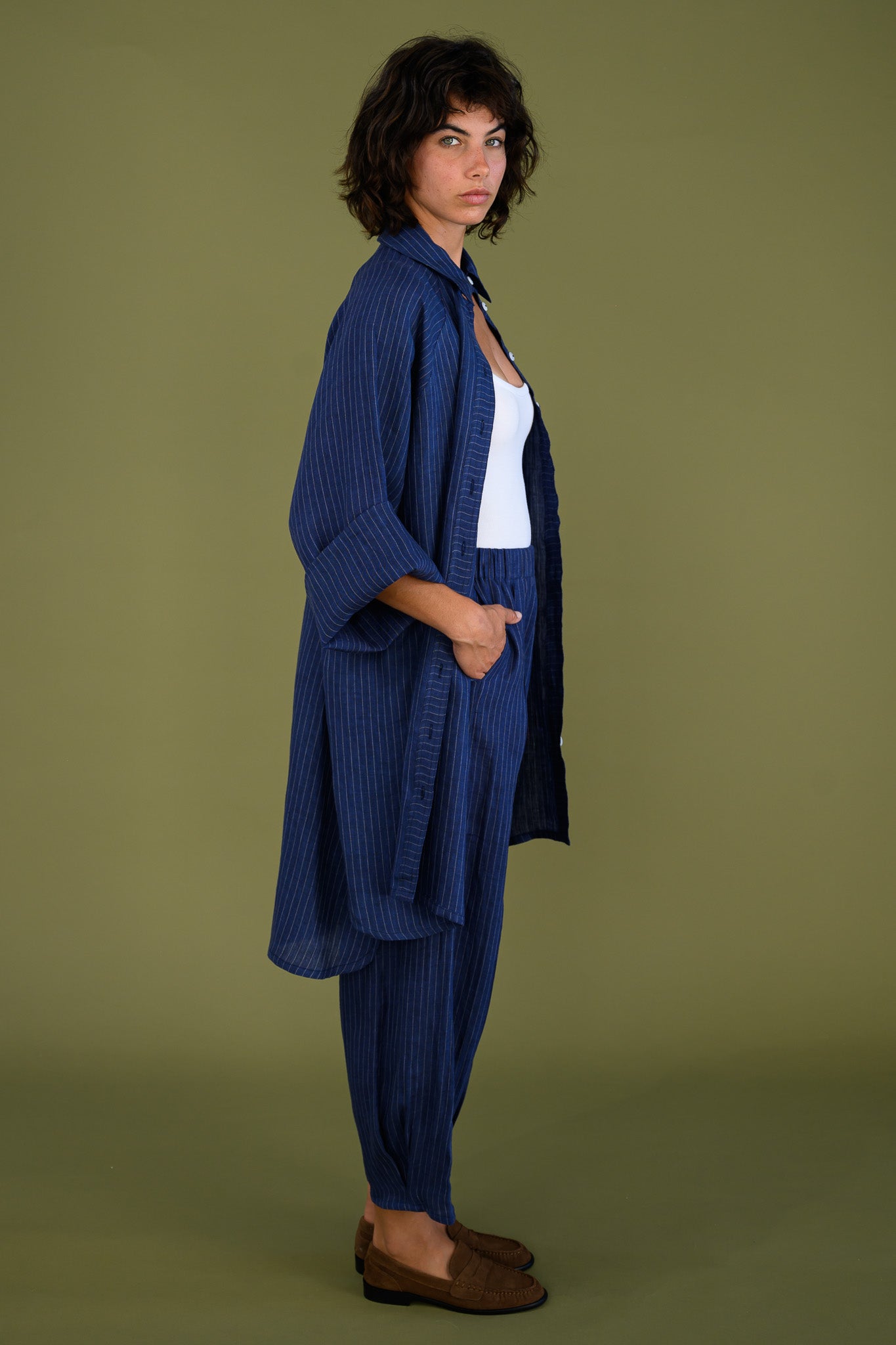 Salt Pant - Navy Pinstripe