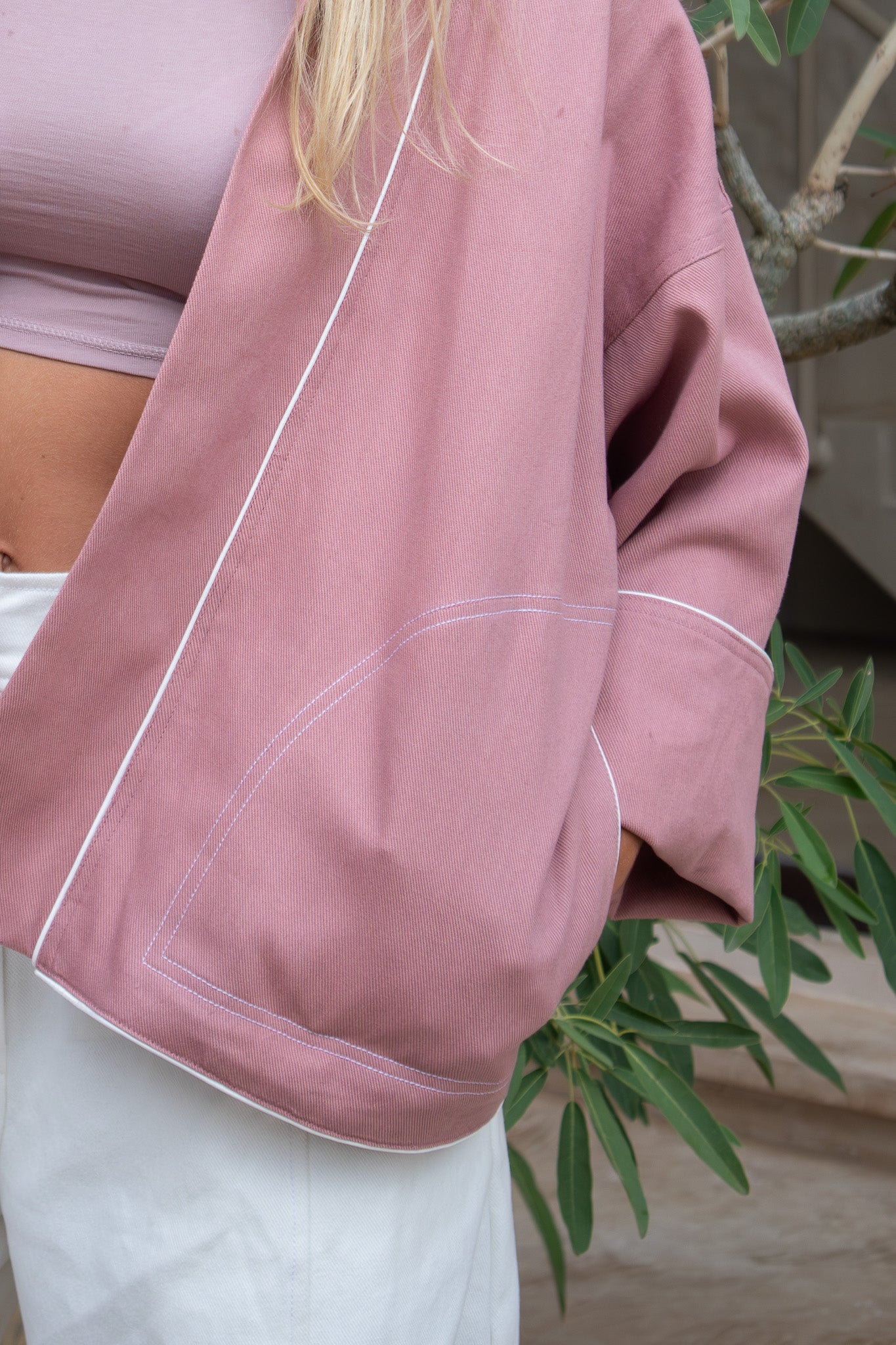 Yoko Kimono Shortie - Dusty Pink