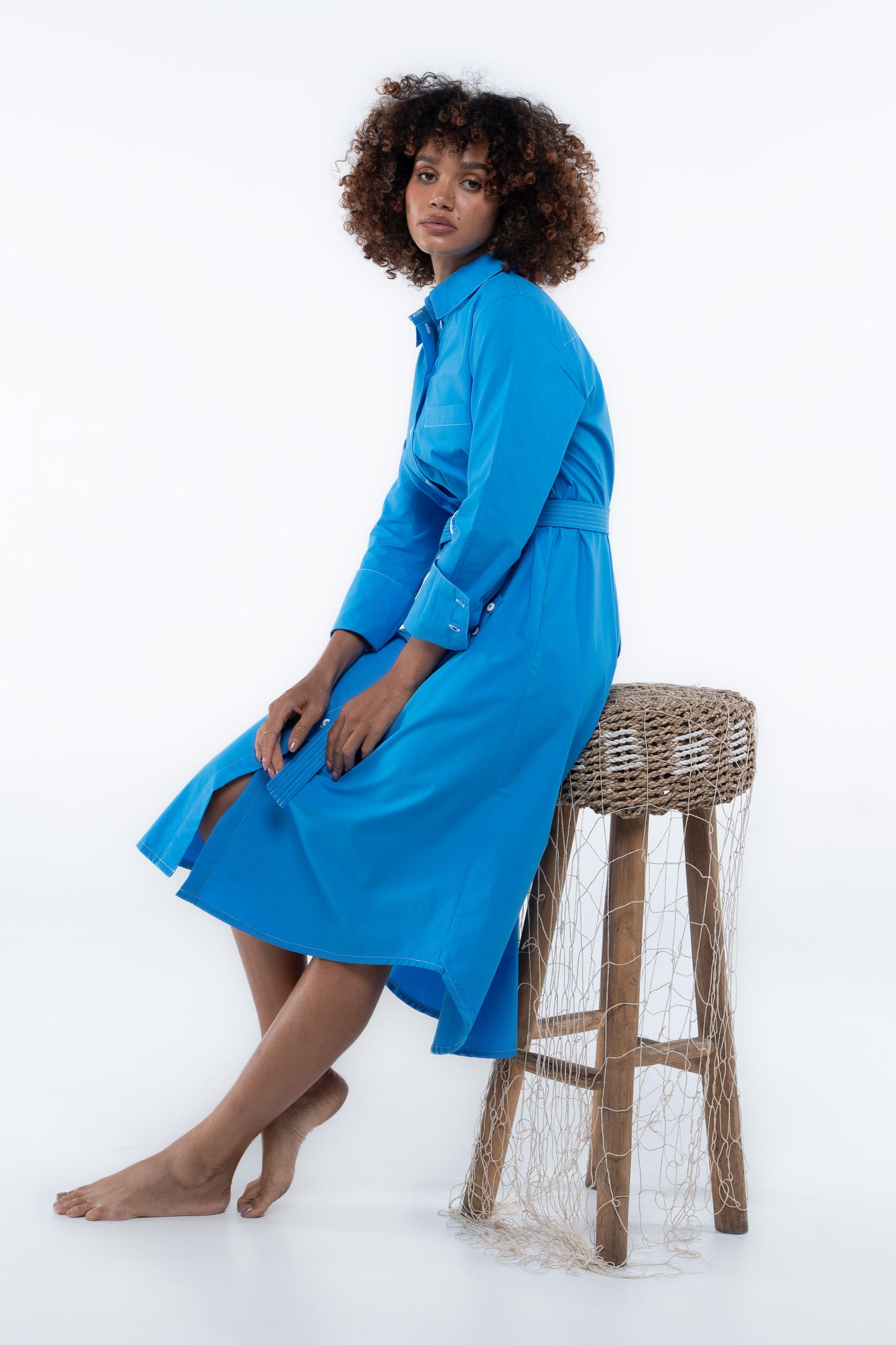The Bronte Dress - Sailor Blue
