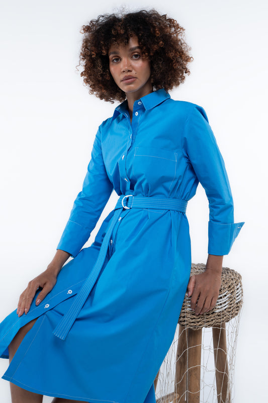 The Bronte Dress - Sailor Blue