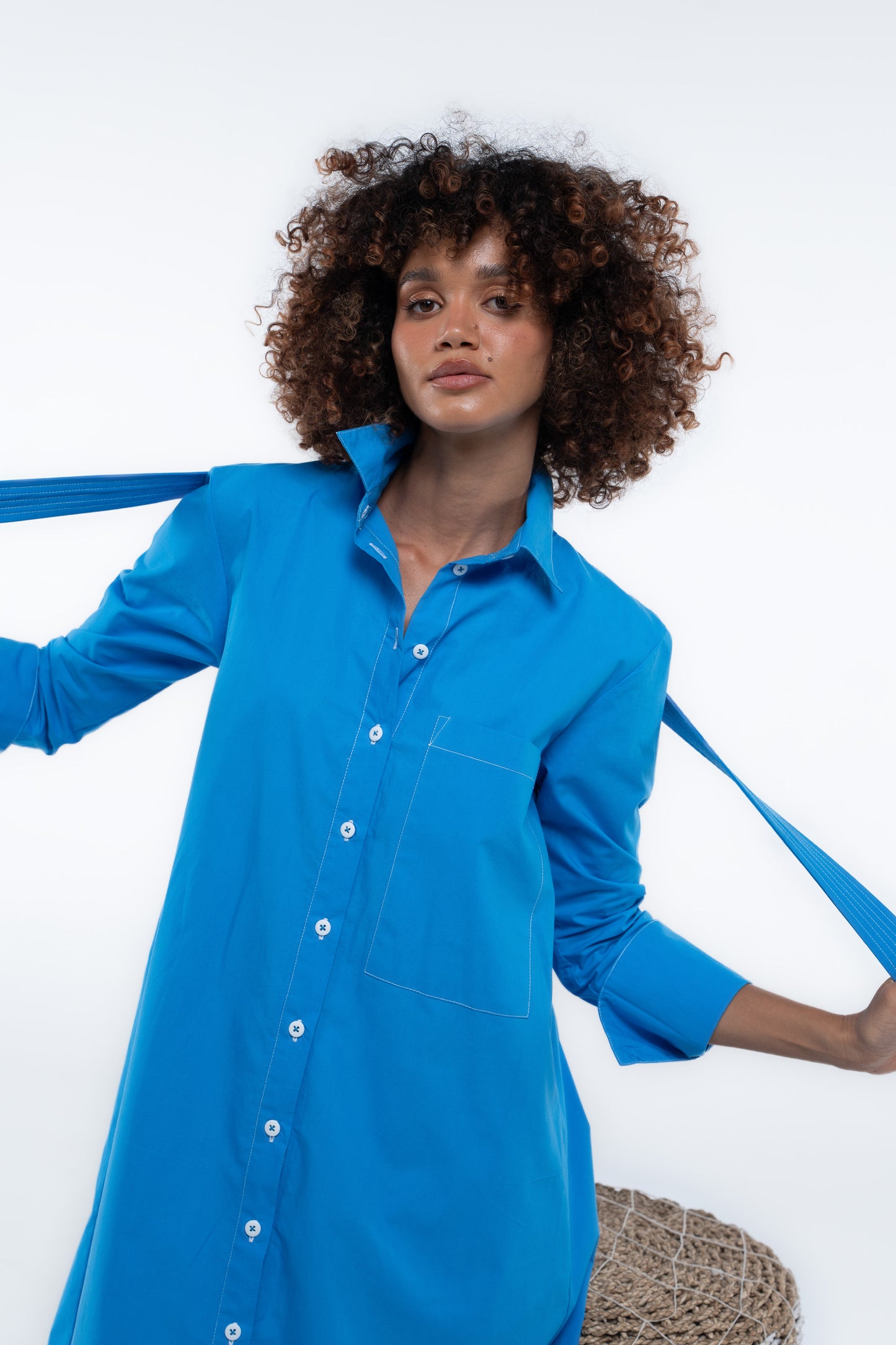 The Bronte Dress - Sailor Blue