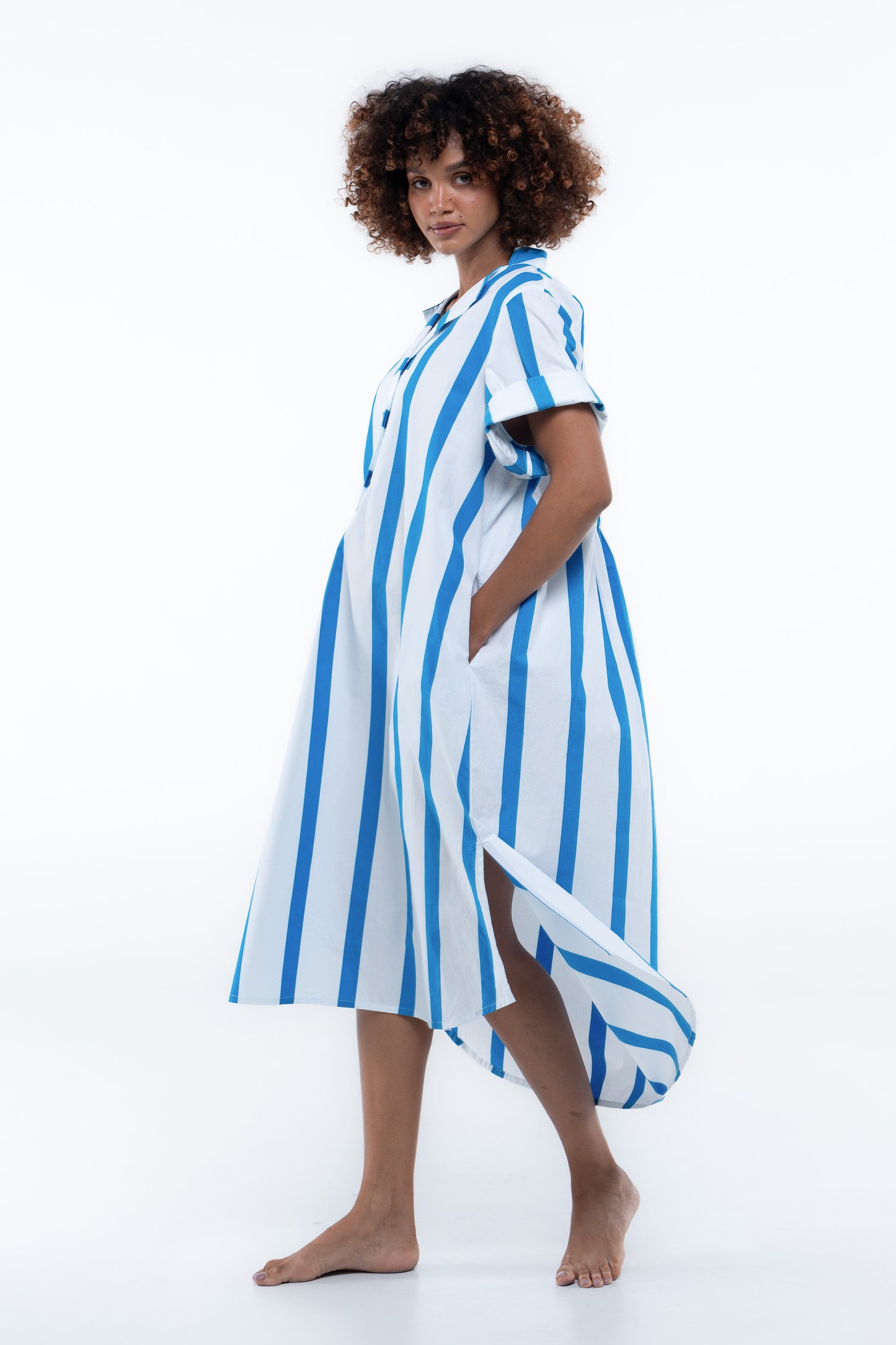 Cabana Dress - Sailor Blue Stripe