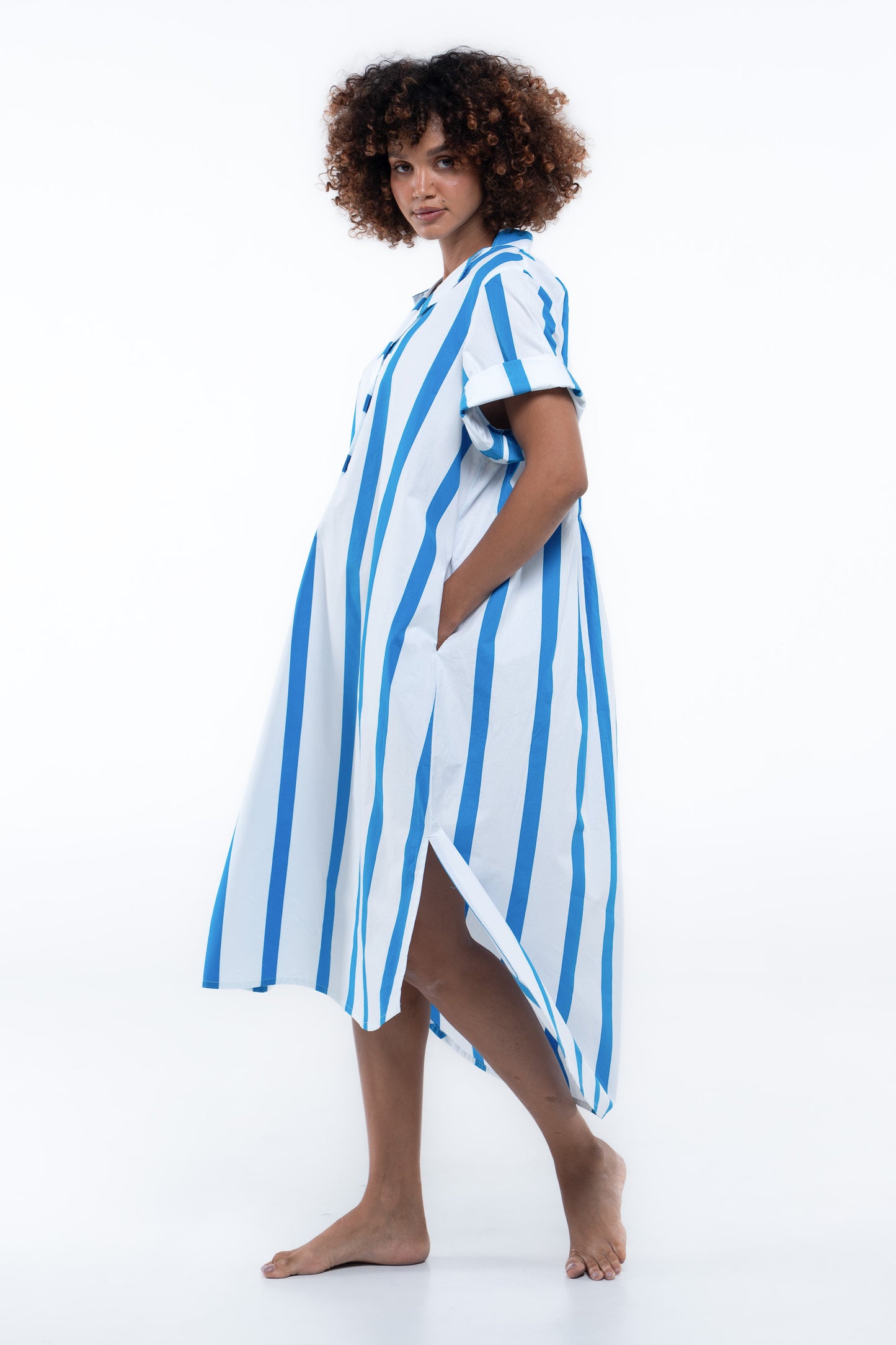 Cabana Dress - Sailor Blue Stripe