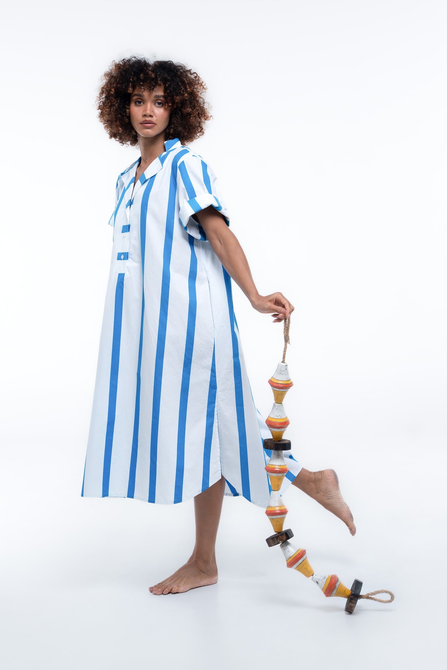 Cabana Dress - Sailor Blue Stripe