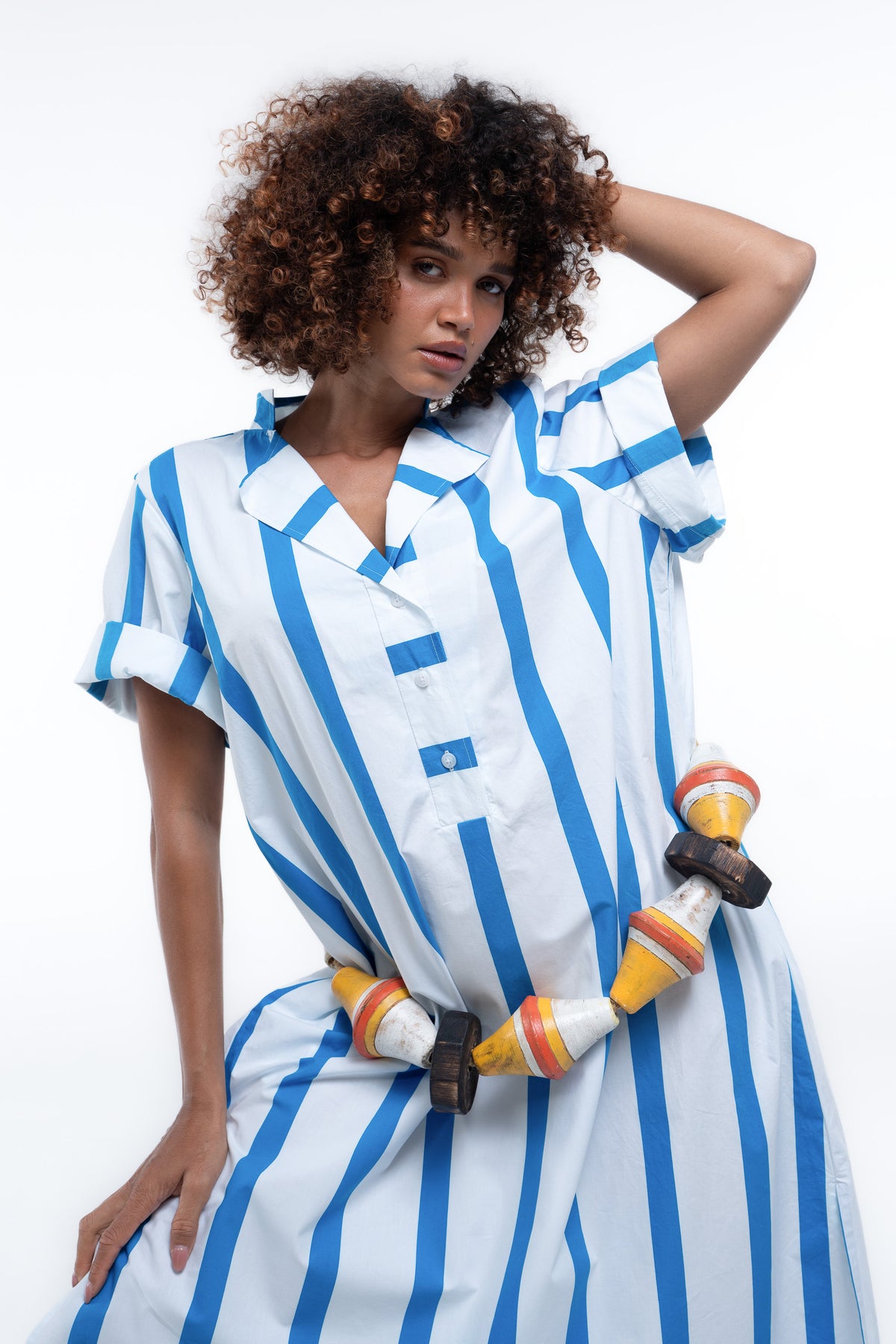 Cabana Dress - Sailor Blue Stripe