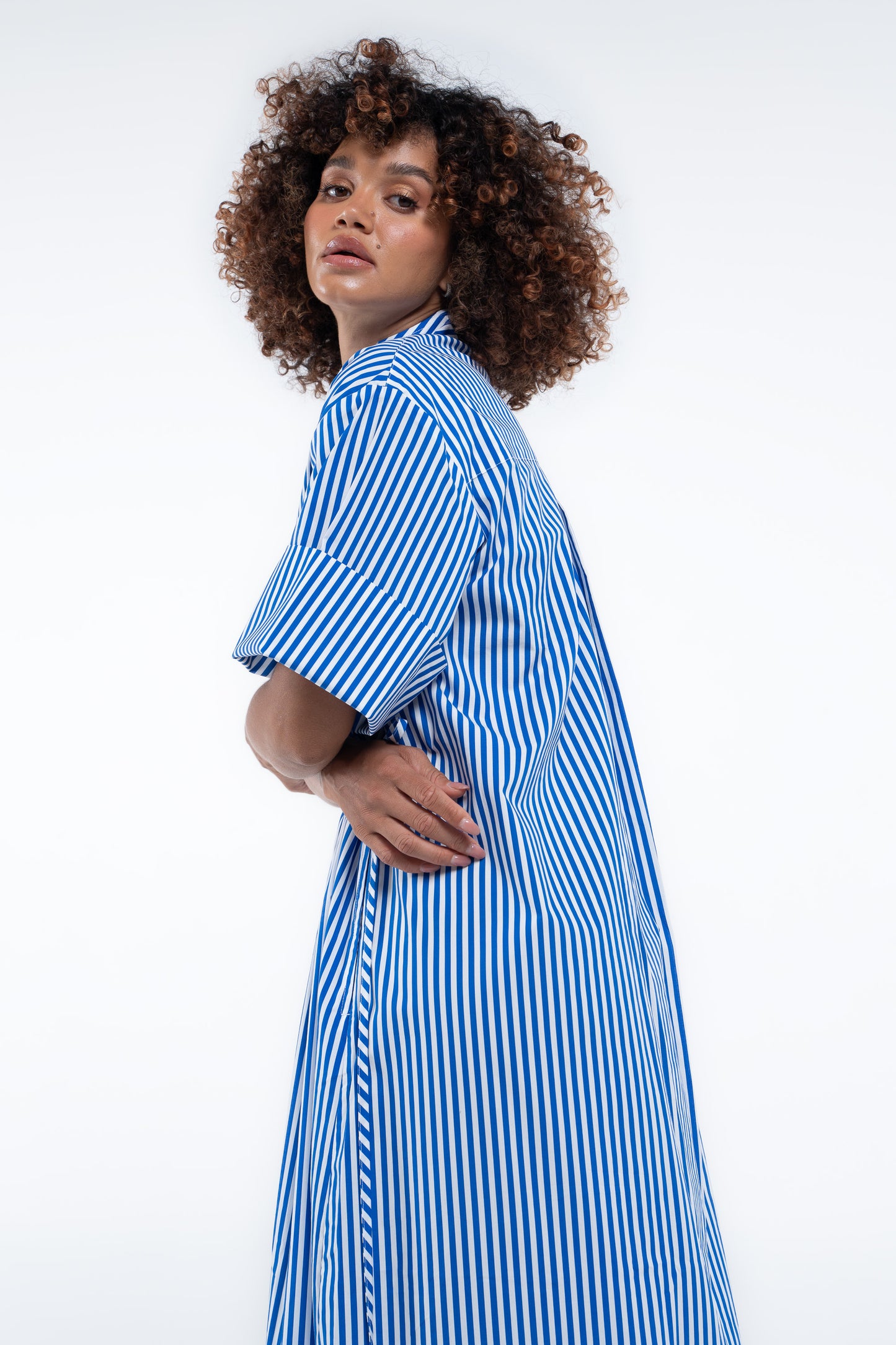 Leon Dress - Sailor Blue Stripe