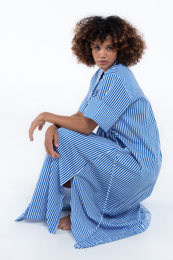 Leon Dress - Sailor Blue Stripe