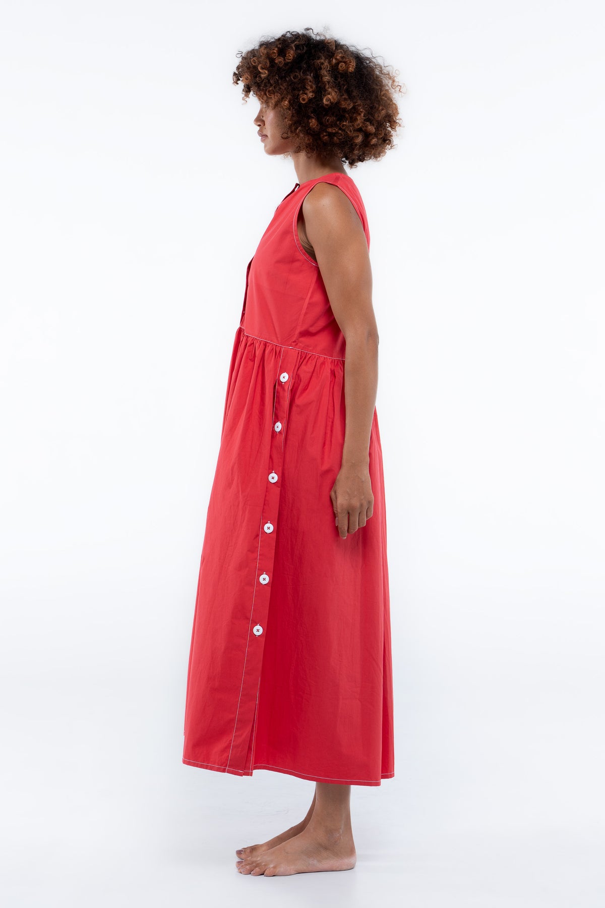Wonka Sleeveless Dress- Beacon Red