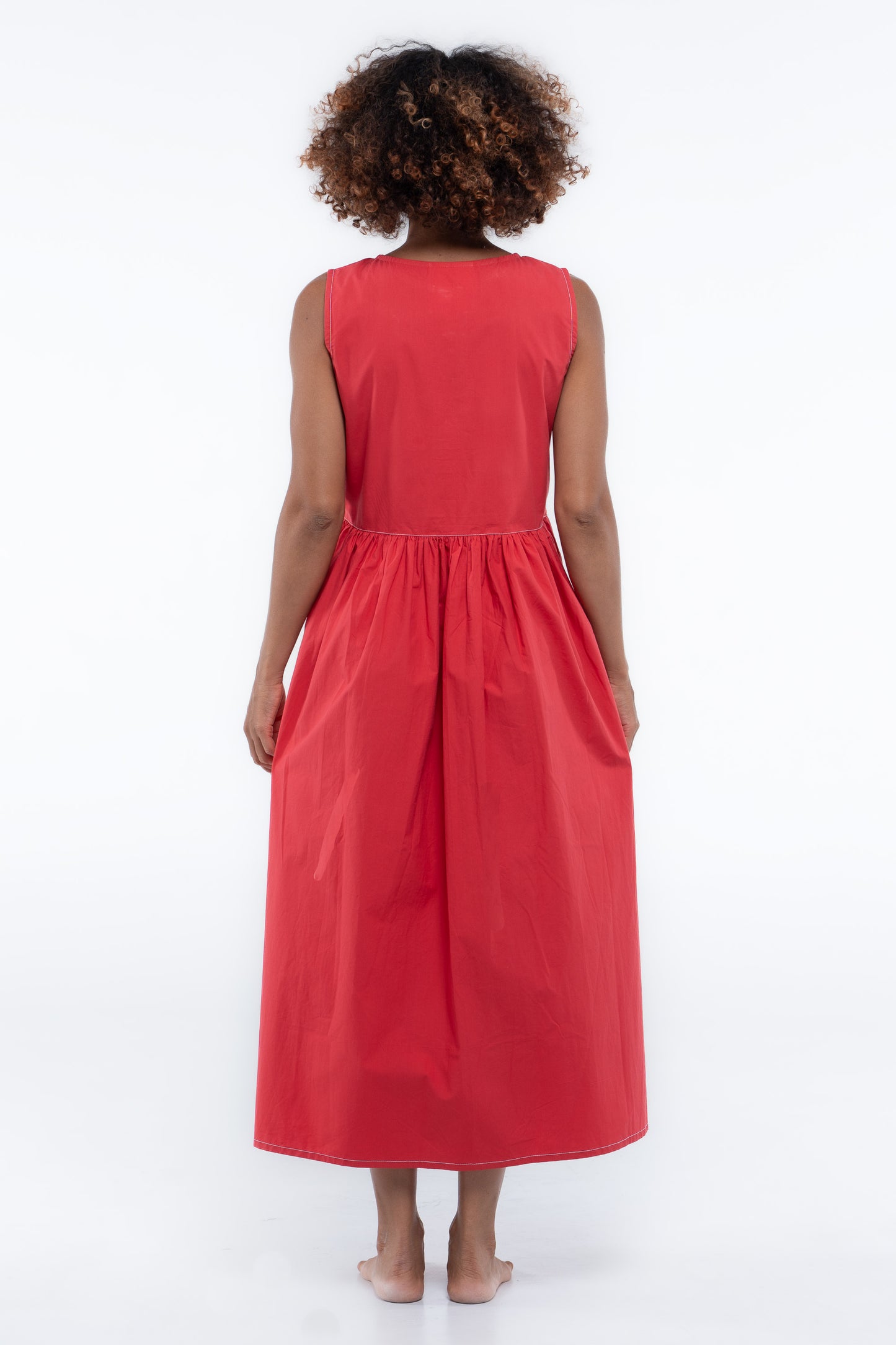 Wonka Sleeveless Dress- Beacon Red