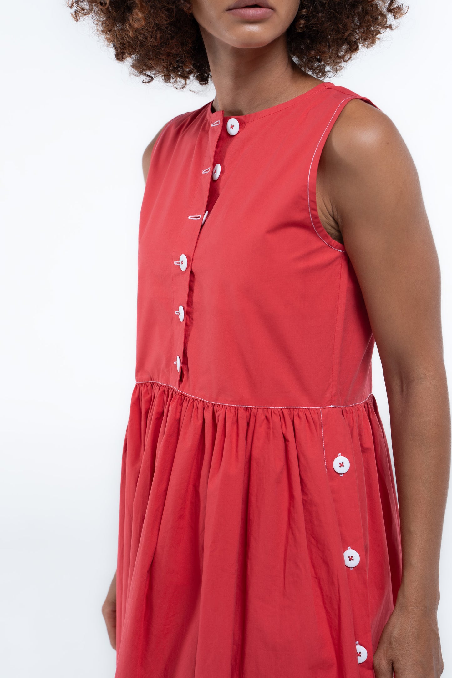 Wonka Sleeveless Dress- Beacon Red
