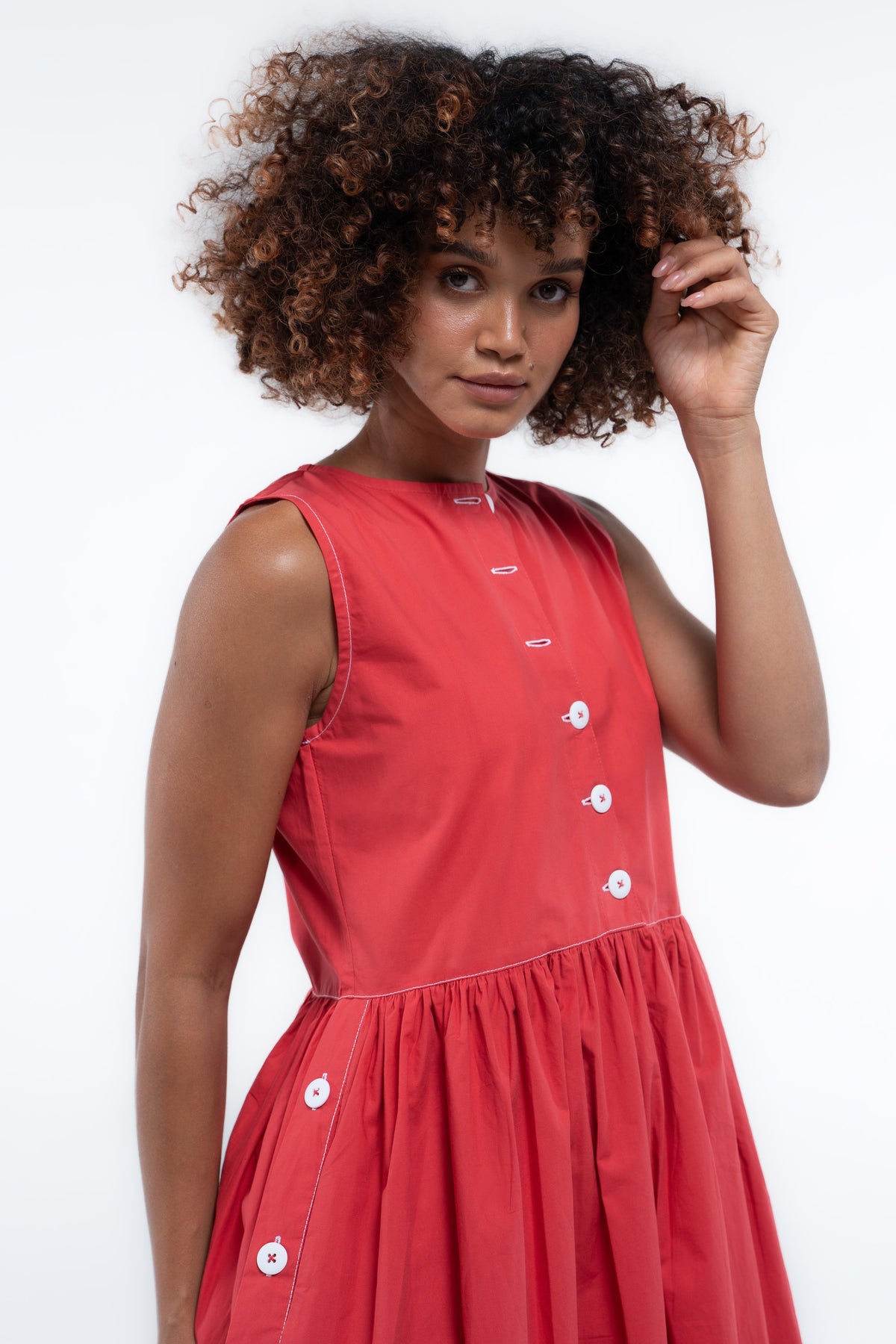 Wonka Sleeveless Dress- Beacon Red