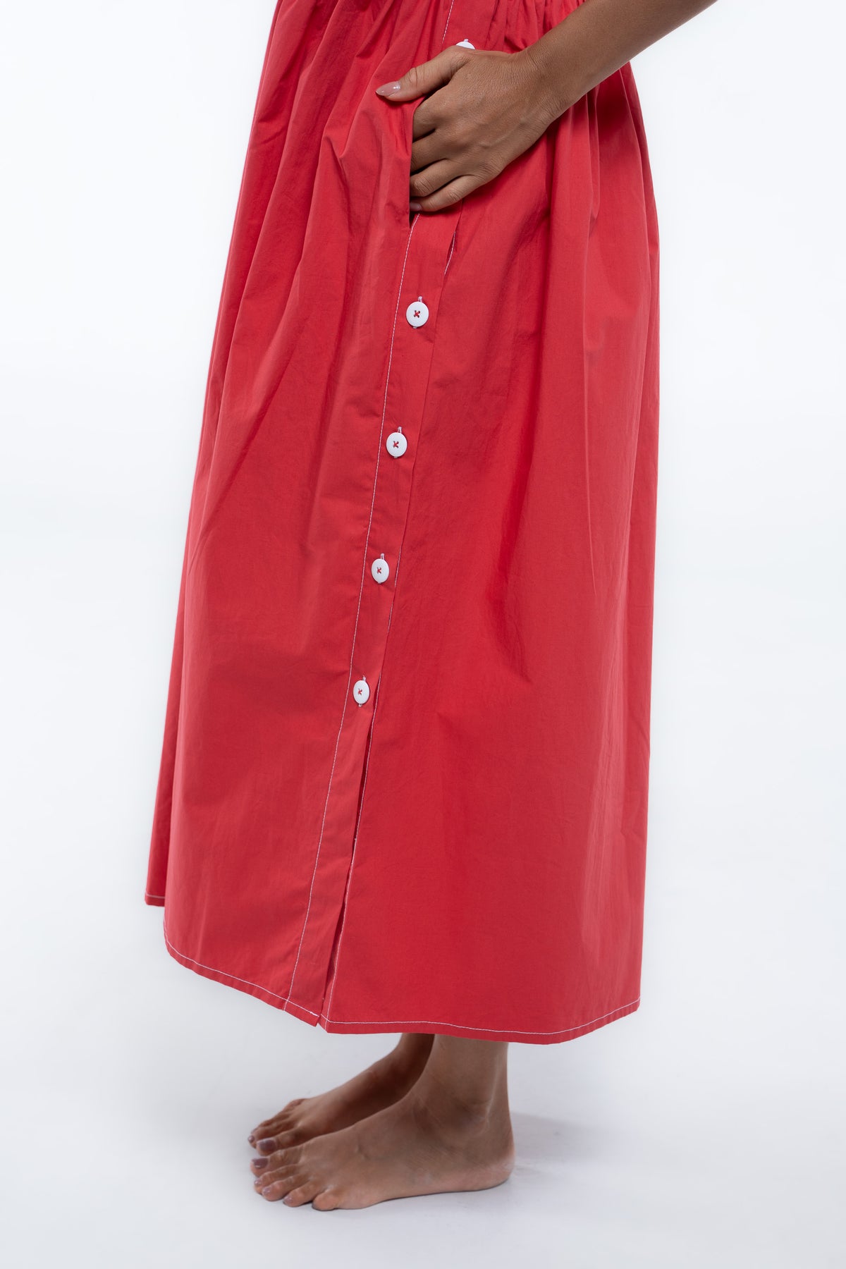 Wonka Sleeveless Dress- Beacon Red
