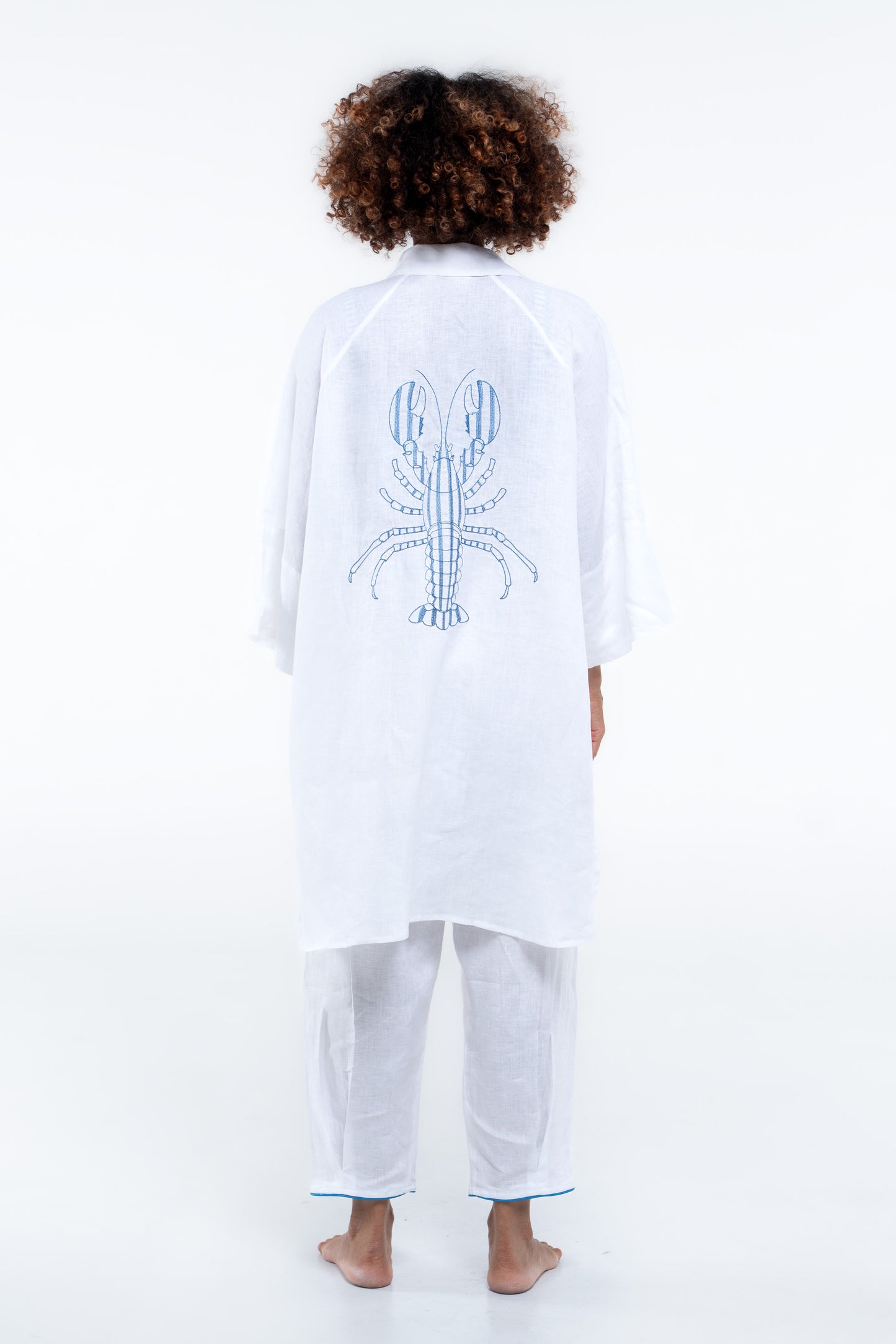 Oceanic Shirt - Embroidered Sailor Blue Lobster 🦞