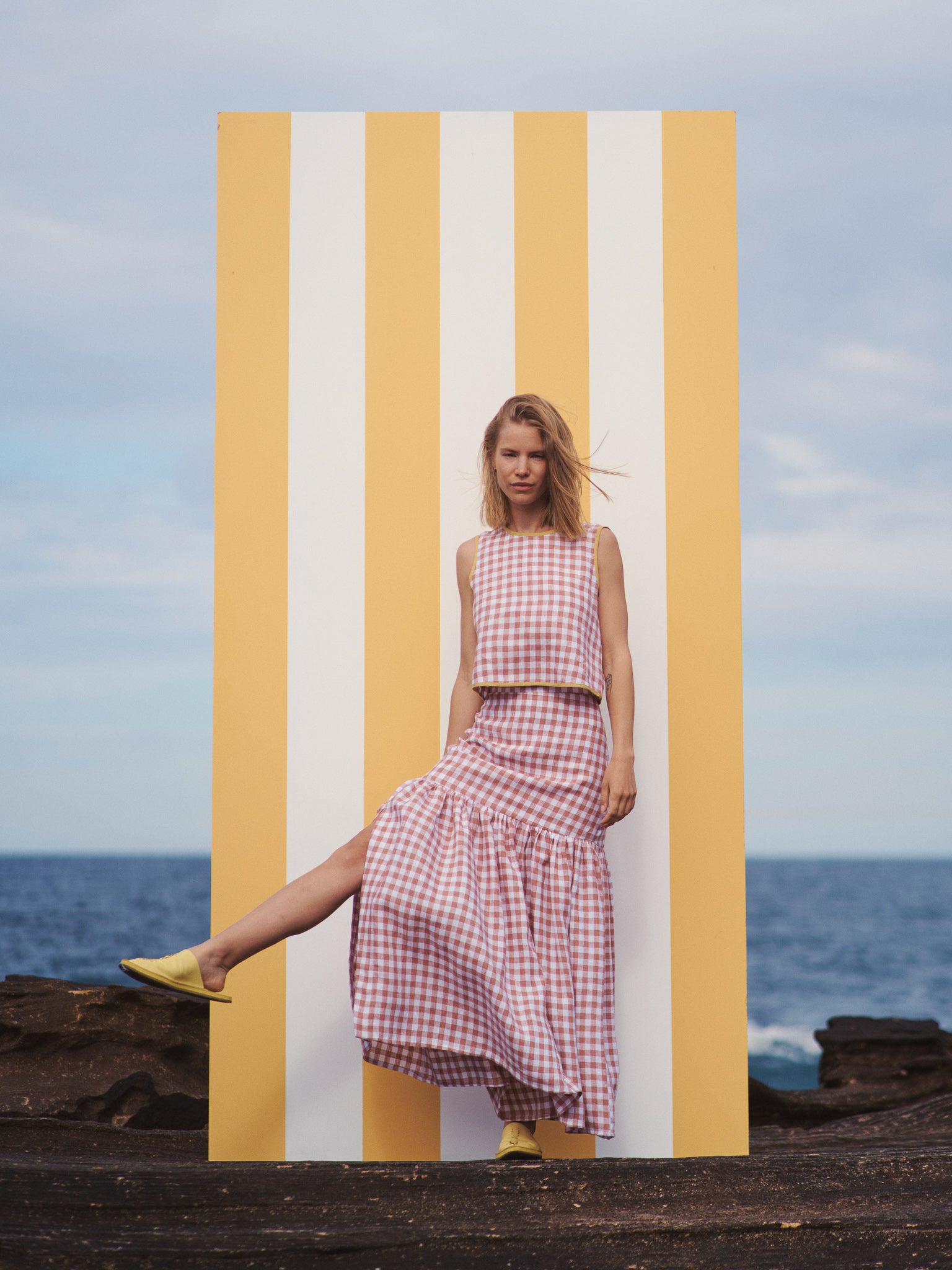  Box Crop-SUNSET GINGHAM