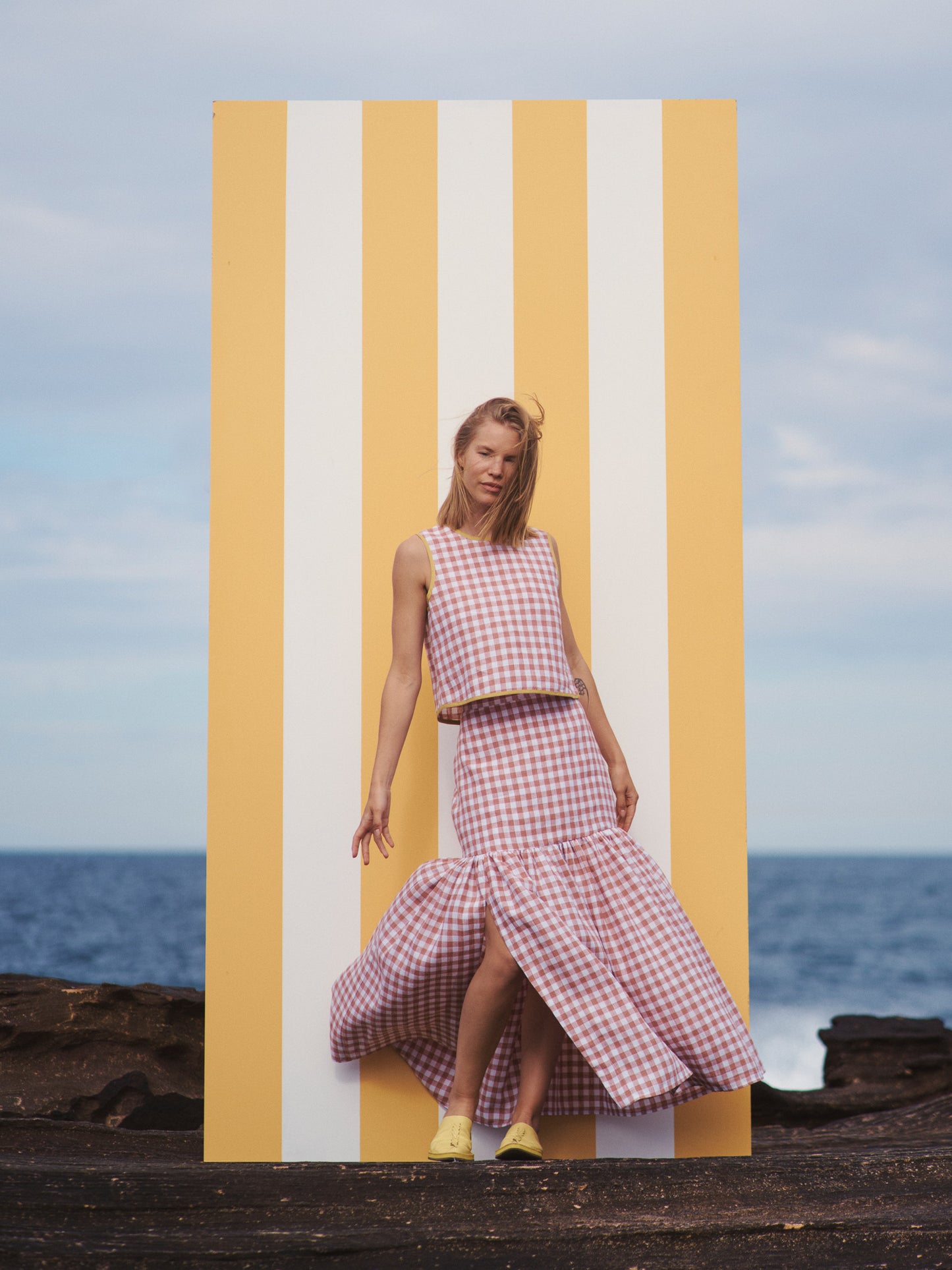  Box Crop-SUNSET GINGHAM