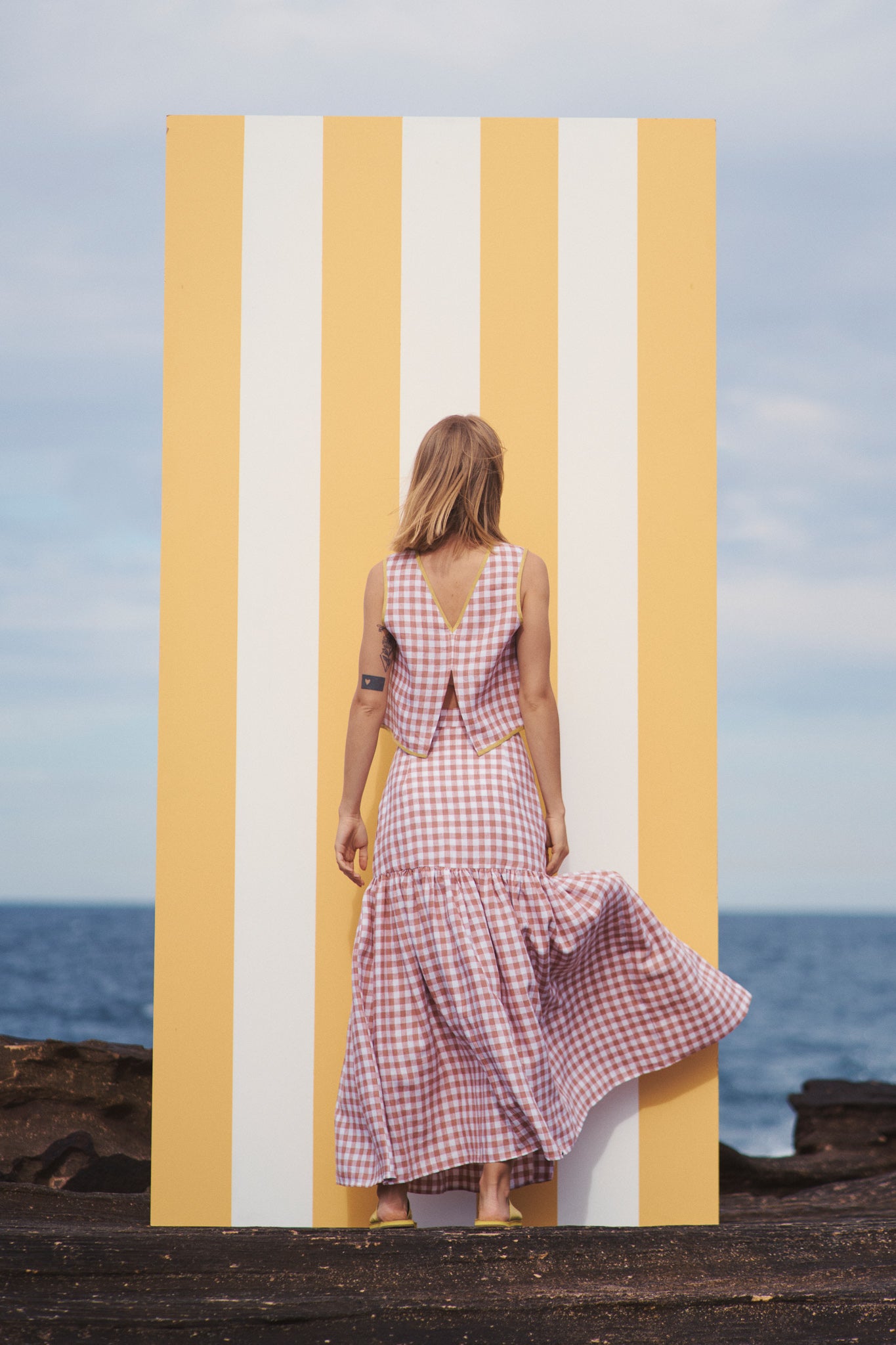 Box Crop-SUNSET GINGHAM
