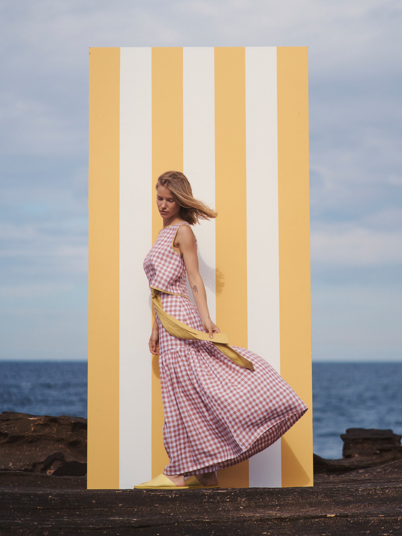  Box Crop-SUNSET GINGHAM